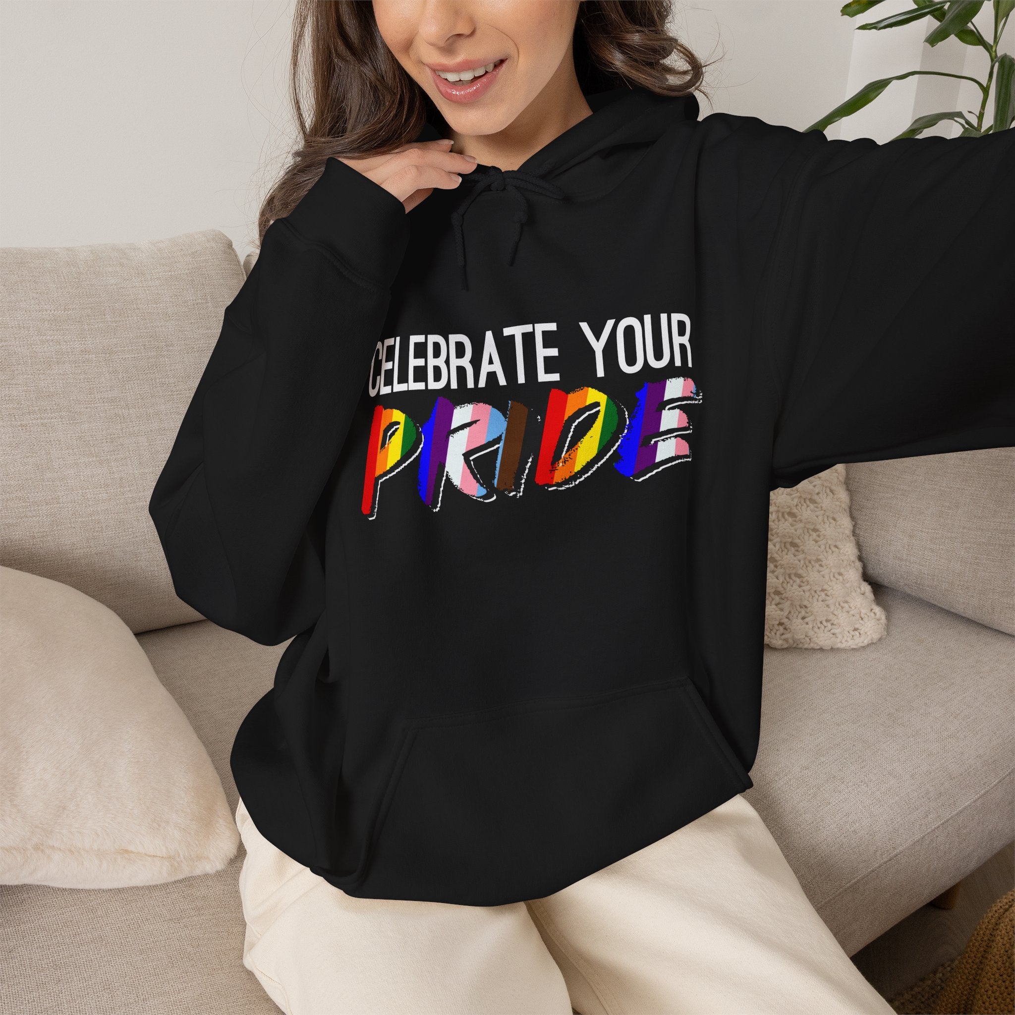 Celebrate Your Pride Hoodie — Rainbow LGBTQ+ Pride Pullover