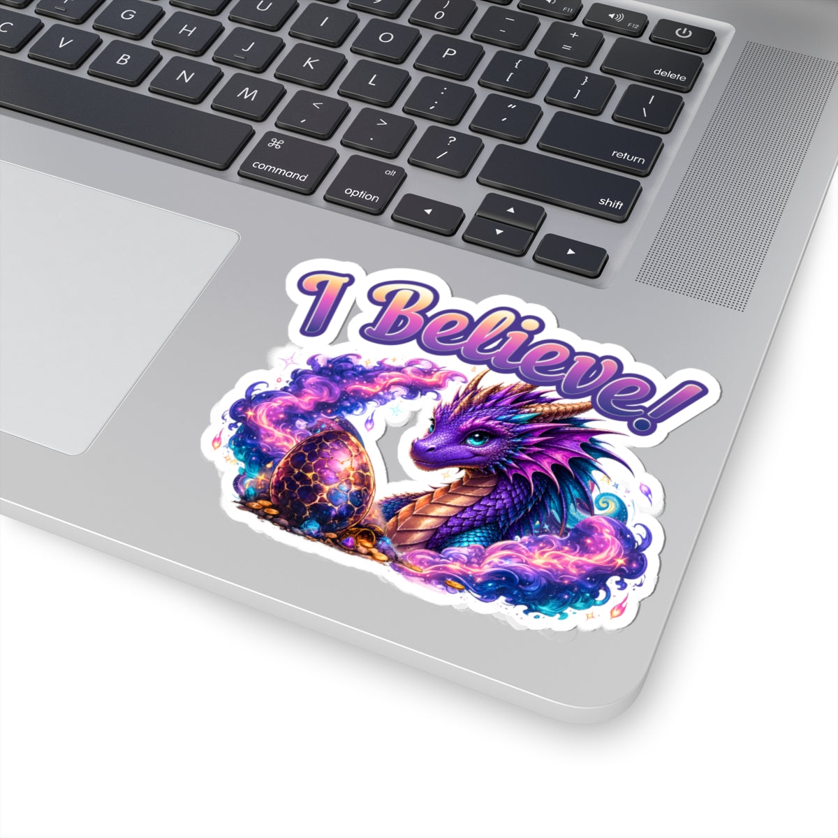 I Believe! Dragon Vinyl Sticker | Magical Fantasy Dragon Egg Decal