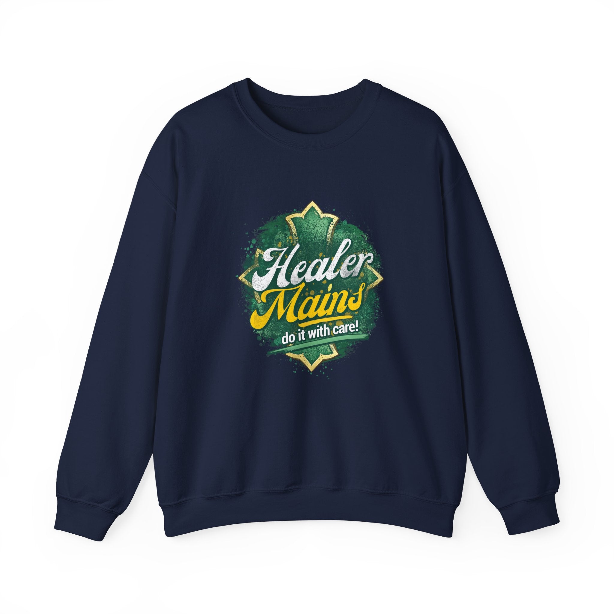 Healer Mains Crewneck Sweatshirt — Gamer RPG Healing Support Tee