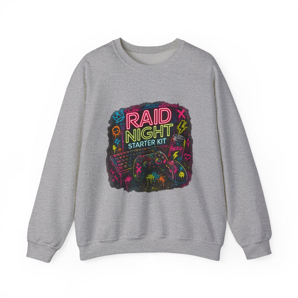Raid Night Starter Kit | Retro Neon Gamer Sweatshirt
