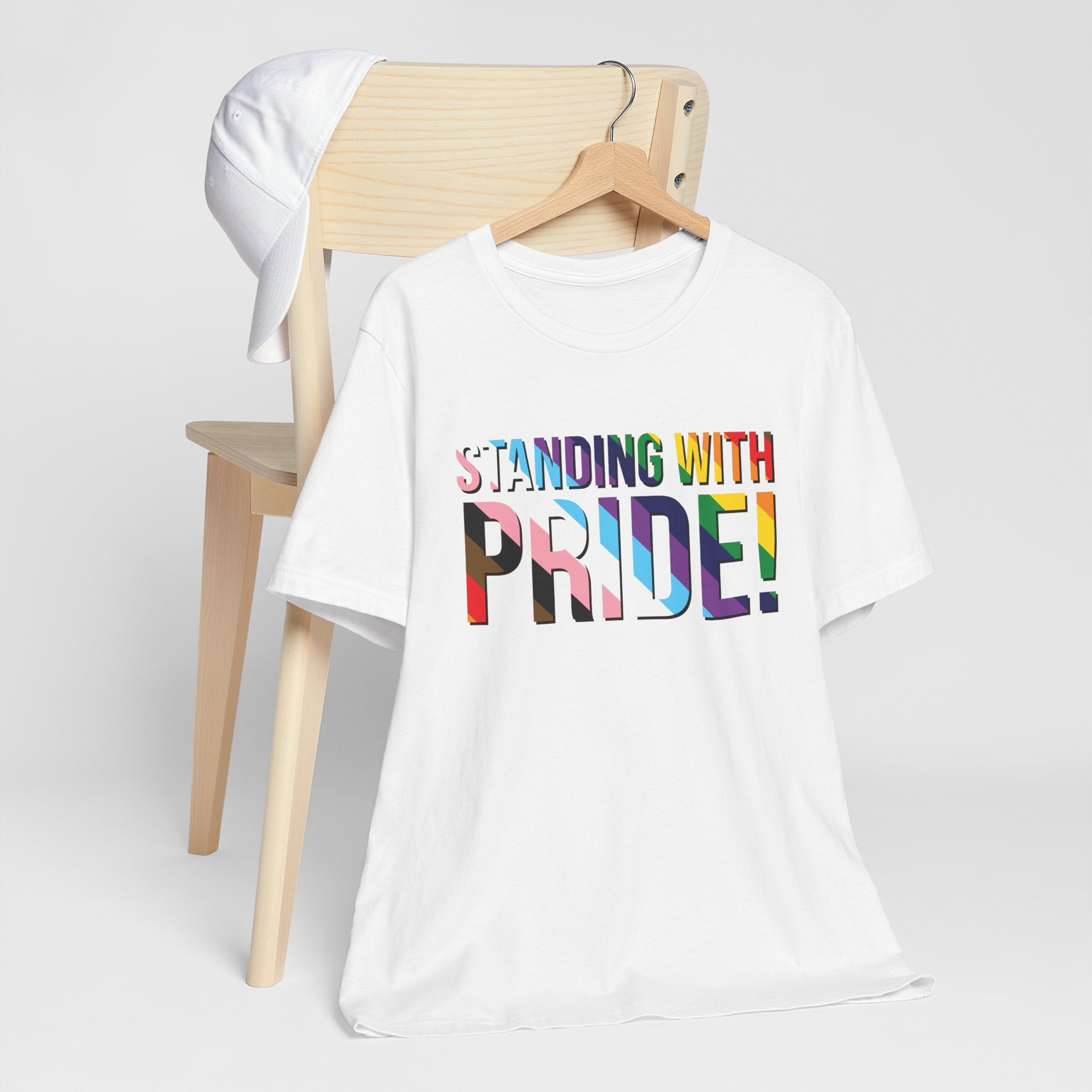 Standing With Pride T-Shirt — Rainbow Ally LGBTQ+ Support Tee