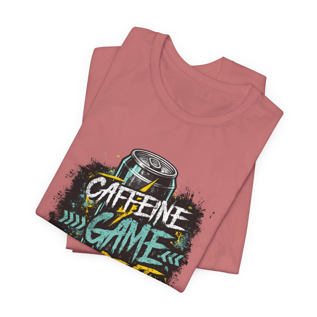 Caffeine Game Repeat T‑Shirt — Gamer Coffee Tee for Streamers & PC Players