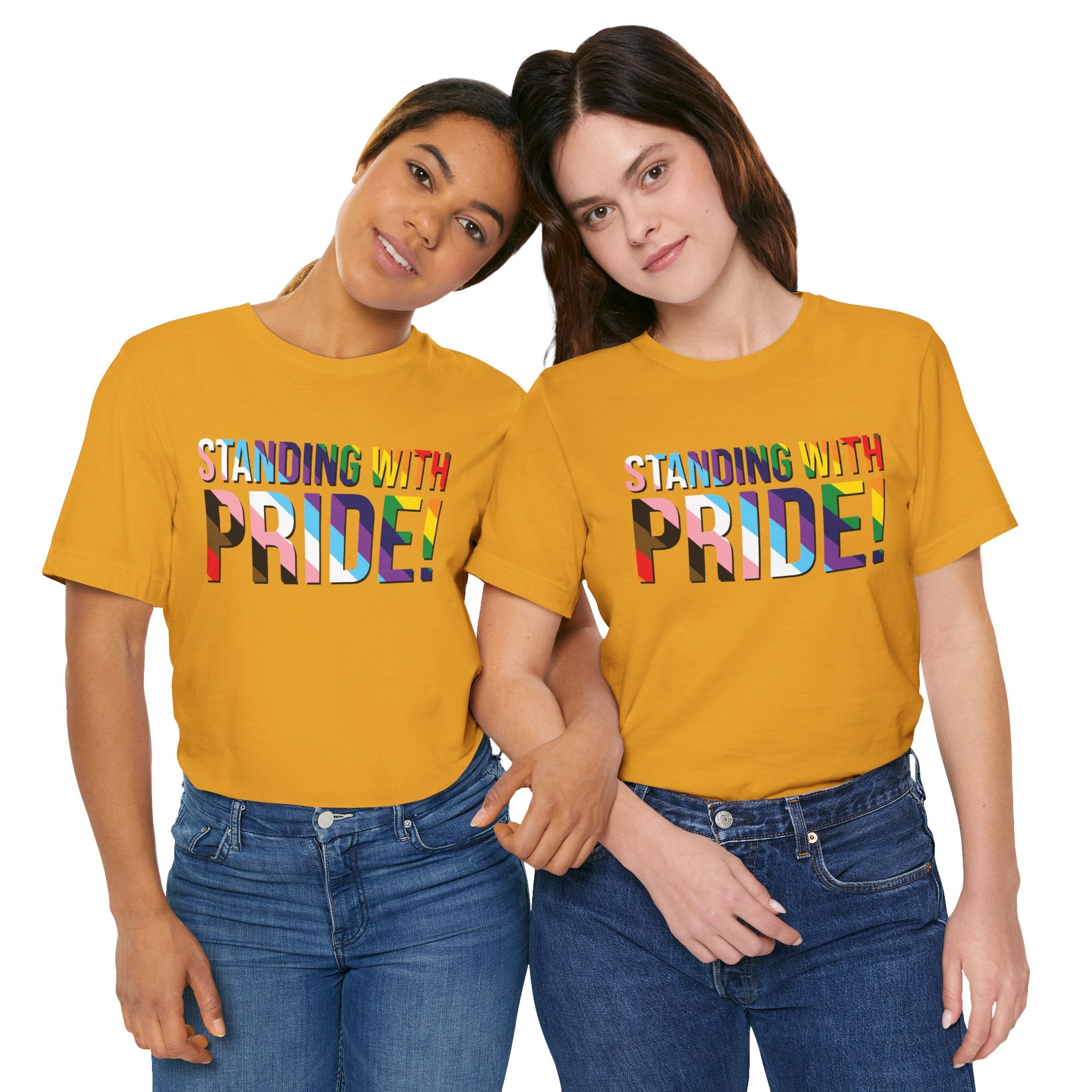 Standing With Pride T-Shirt — Rainbow Ally LGBTQ+ Support Tee