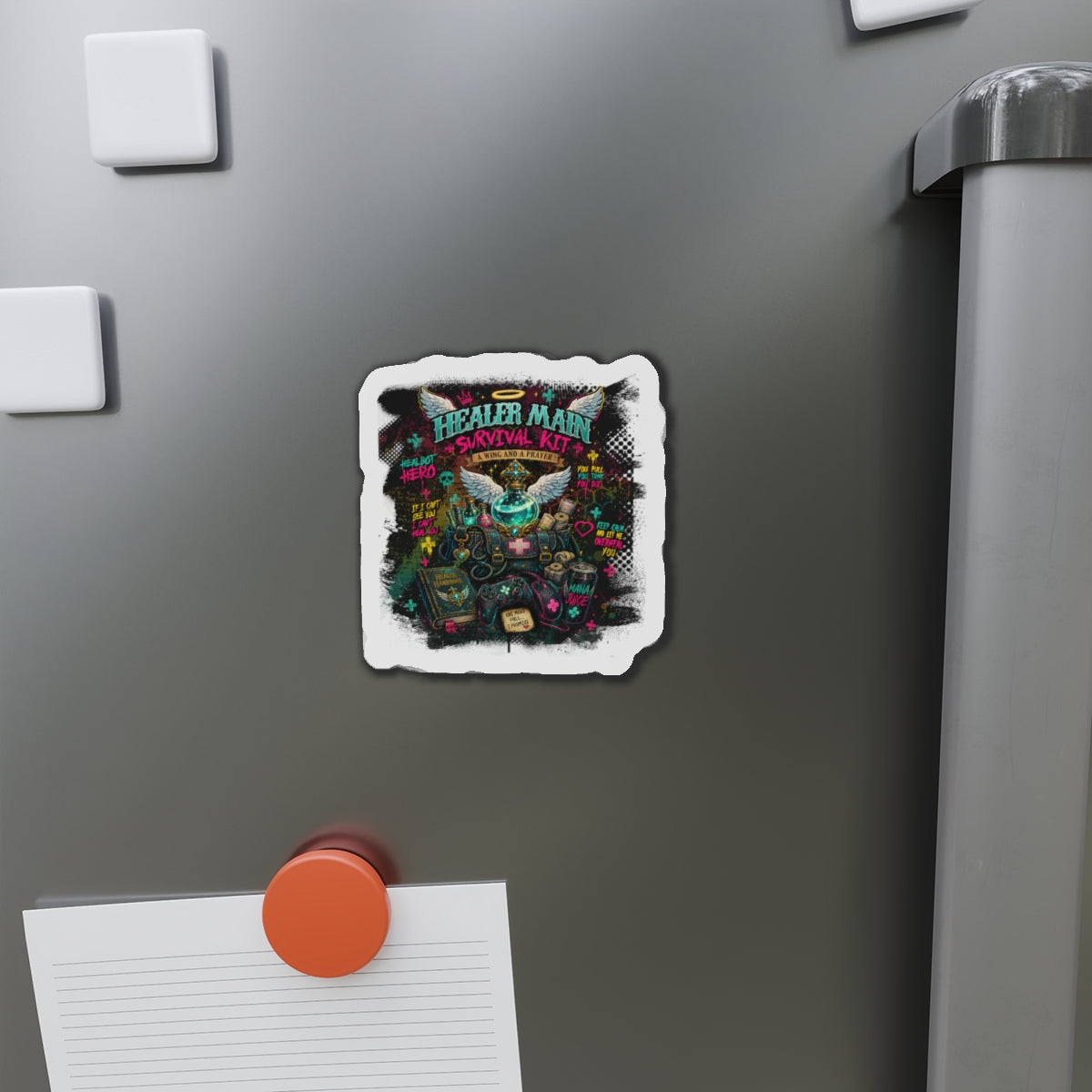 Healer Main Survival Kit Die-Cut Gamer Magnet