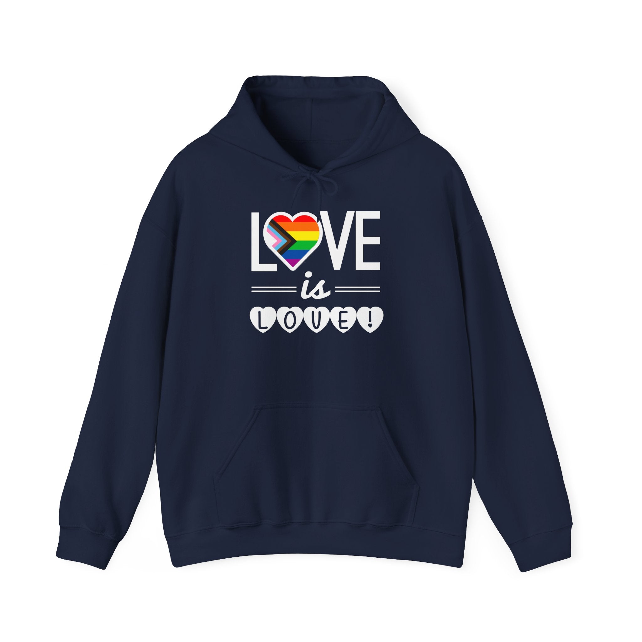 Love Is Love Hoodie — Rainbow Heart Pride Pullover