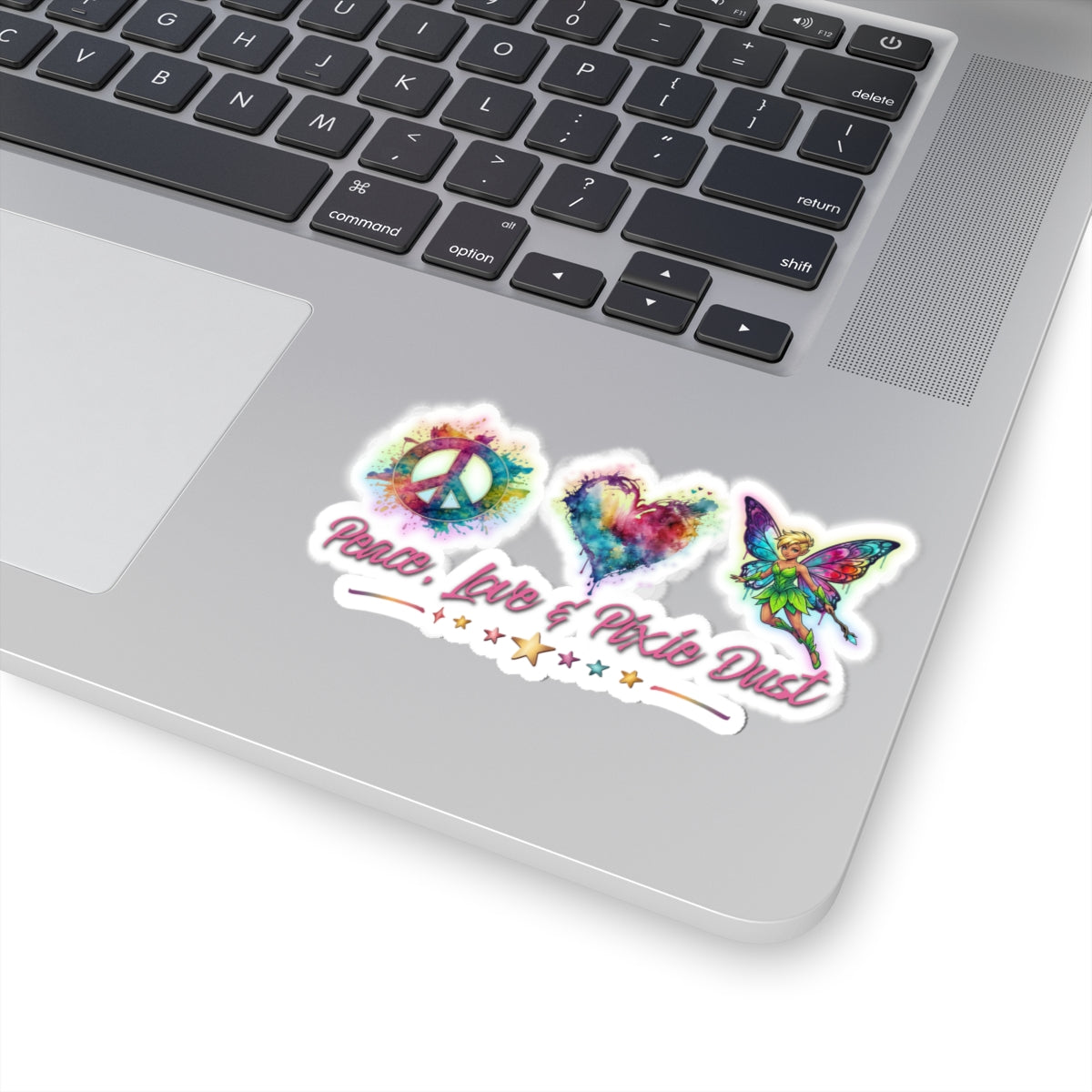 Peace, Love & Pixie Dust Fantasy Watercolor Vinyl Sticker