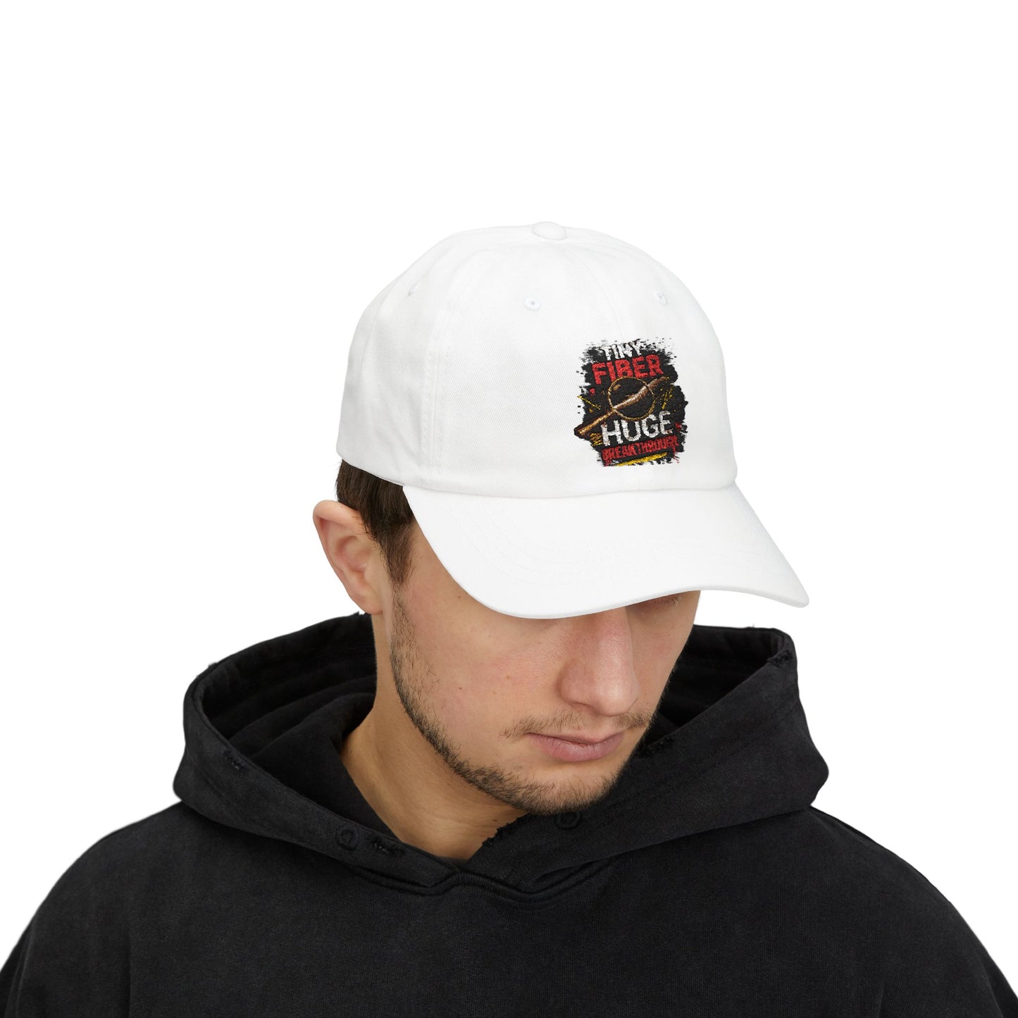 Tiny Fiber Huge Breakthrough Dad Cap | True Crime Forensics Hat for CSI & Mystery Fans