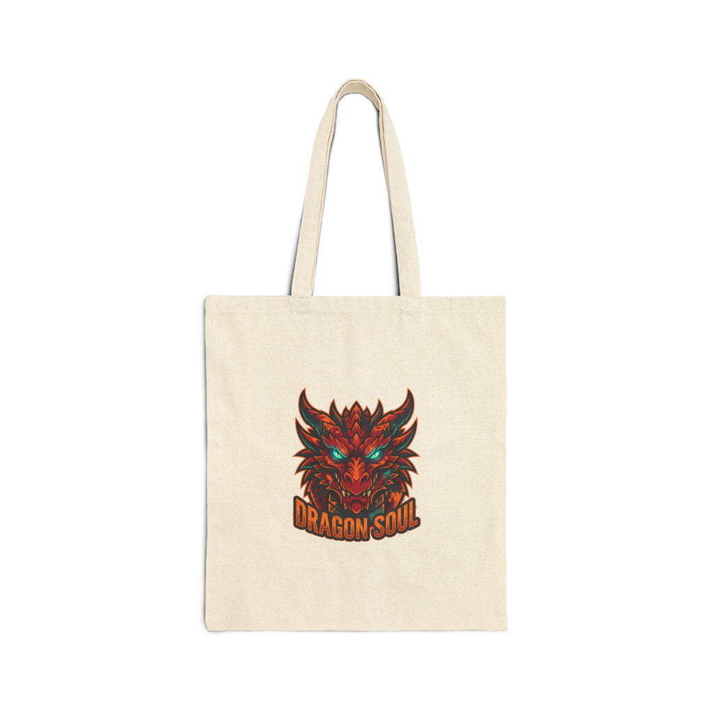 Dragon Soul Tote, dragon fantasy art, mythical creature, tattoo style