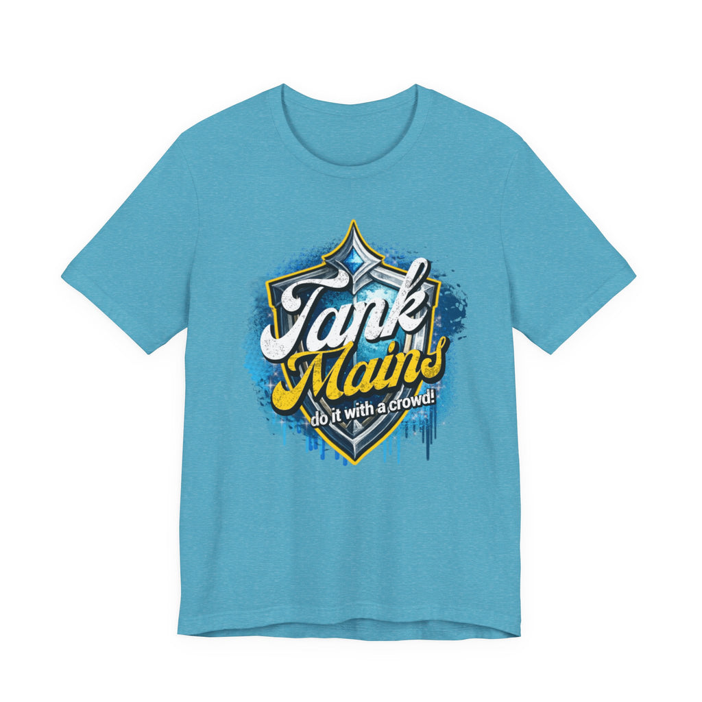 Tank Mains Gaming T‑Shirt — "Do It With a Crowd" Retro Esports Tee