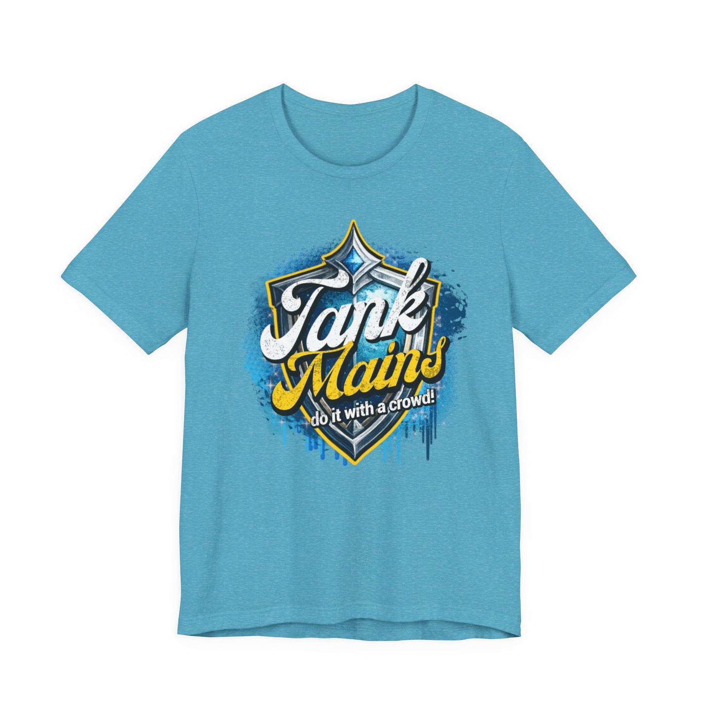 Tank Mains Gaming T‑Shirt — "Do It With a Crowd" Retro Esports Tee