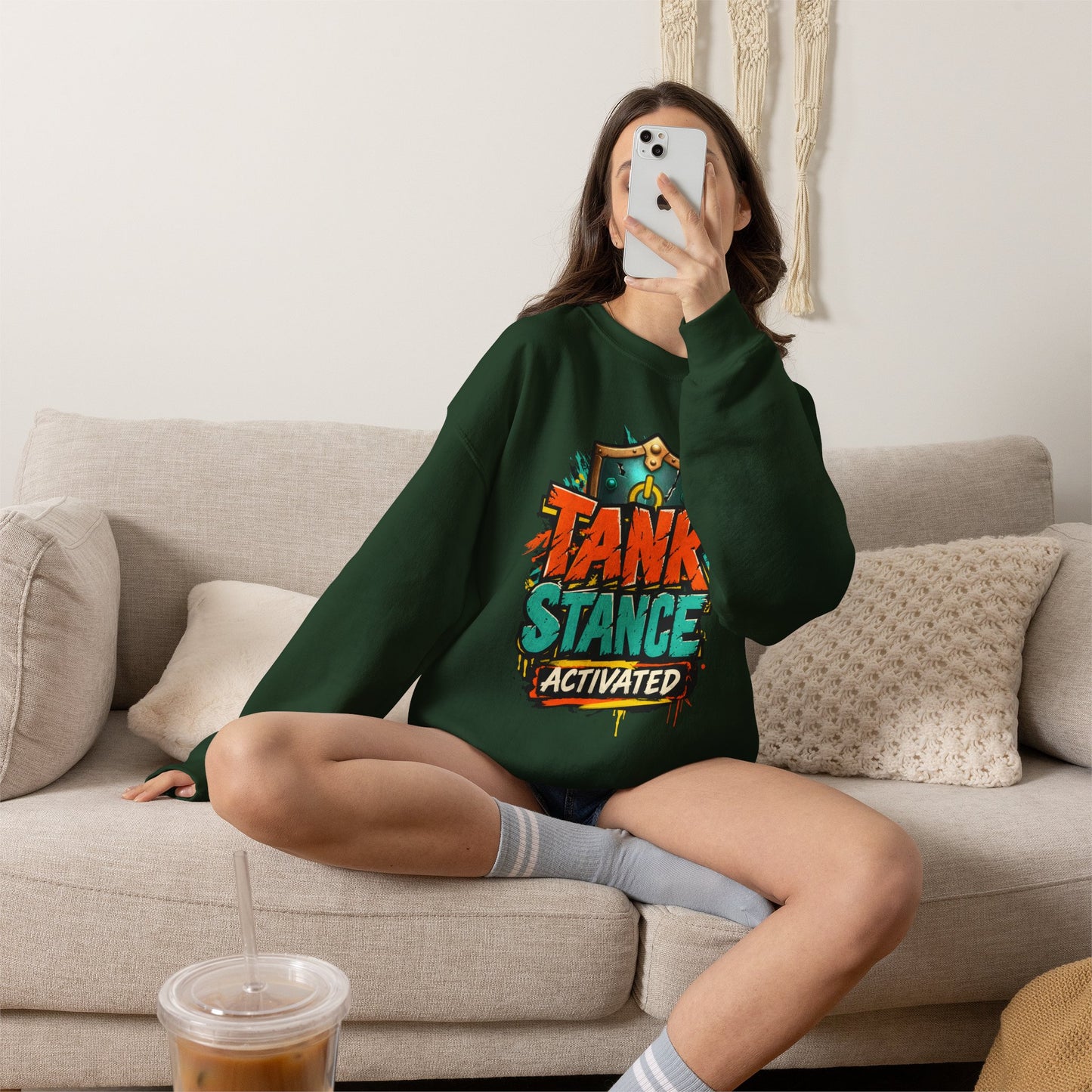Tank Stance Activated Gamer Crewneck – Neon Graffiti Tank Main Sweatshirt