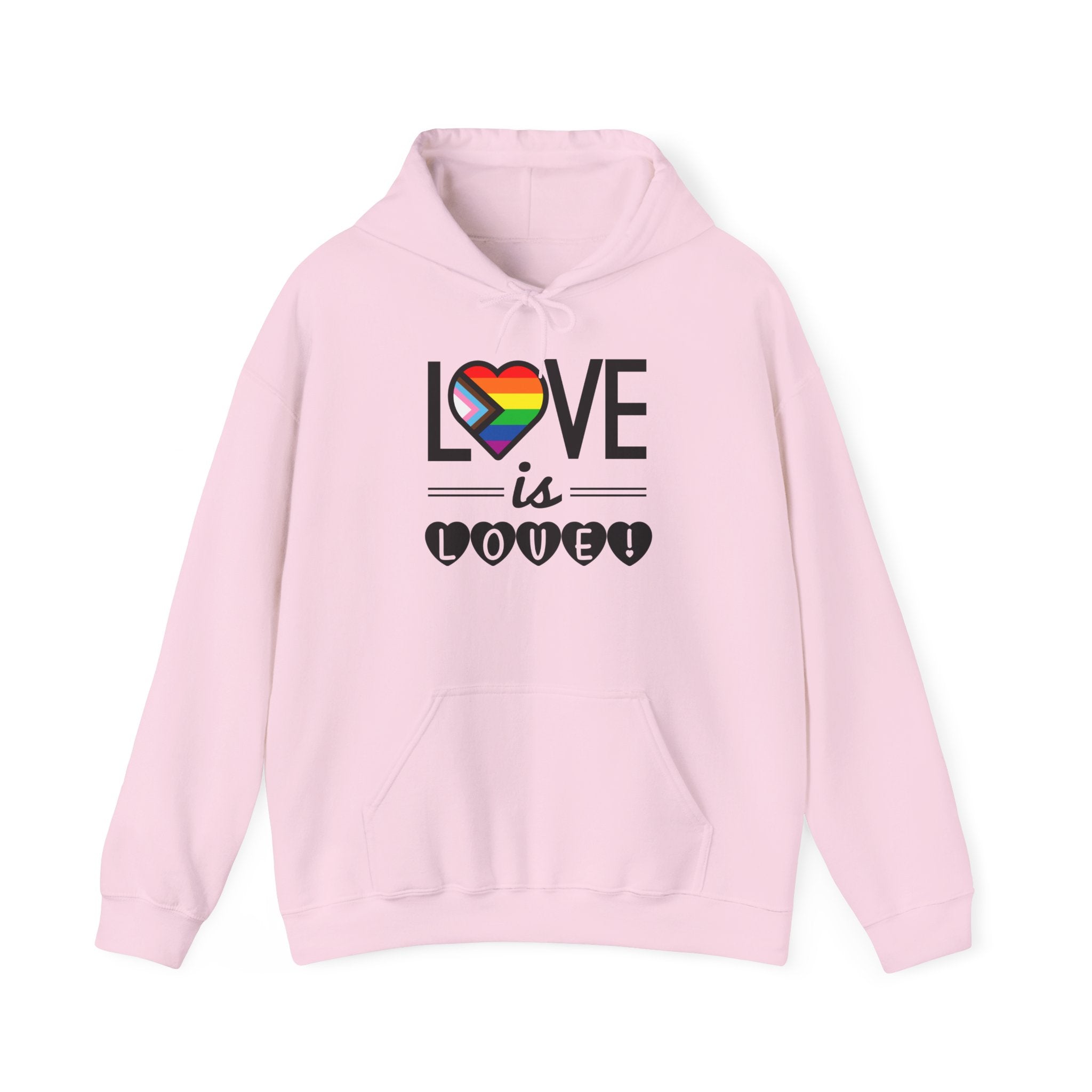 Love Is Love Hoodie — Rainbow Heart Pride Pullover