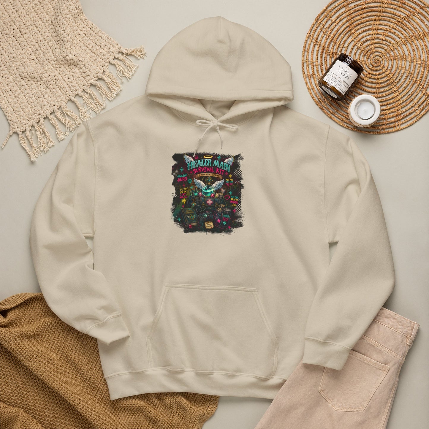 Healer Main Survival Kit | Fantasy Gamer Hoodie