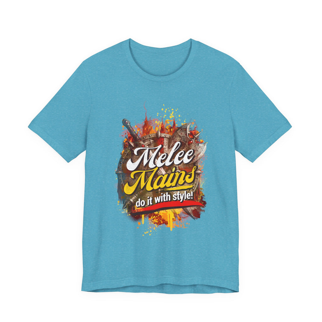 Melee Mains Graphic Tee — “Melee Mains do it with style!” Gamer T‑Shirt