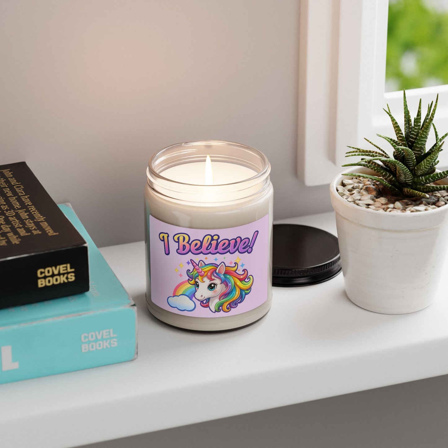 I Believe! Unicorn Scented Soy Candle | Magical Fantasy Home Decor Gift