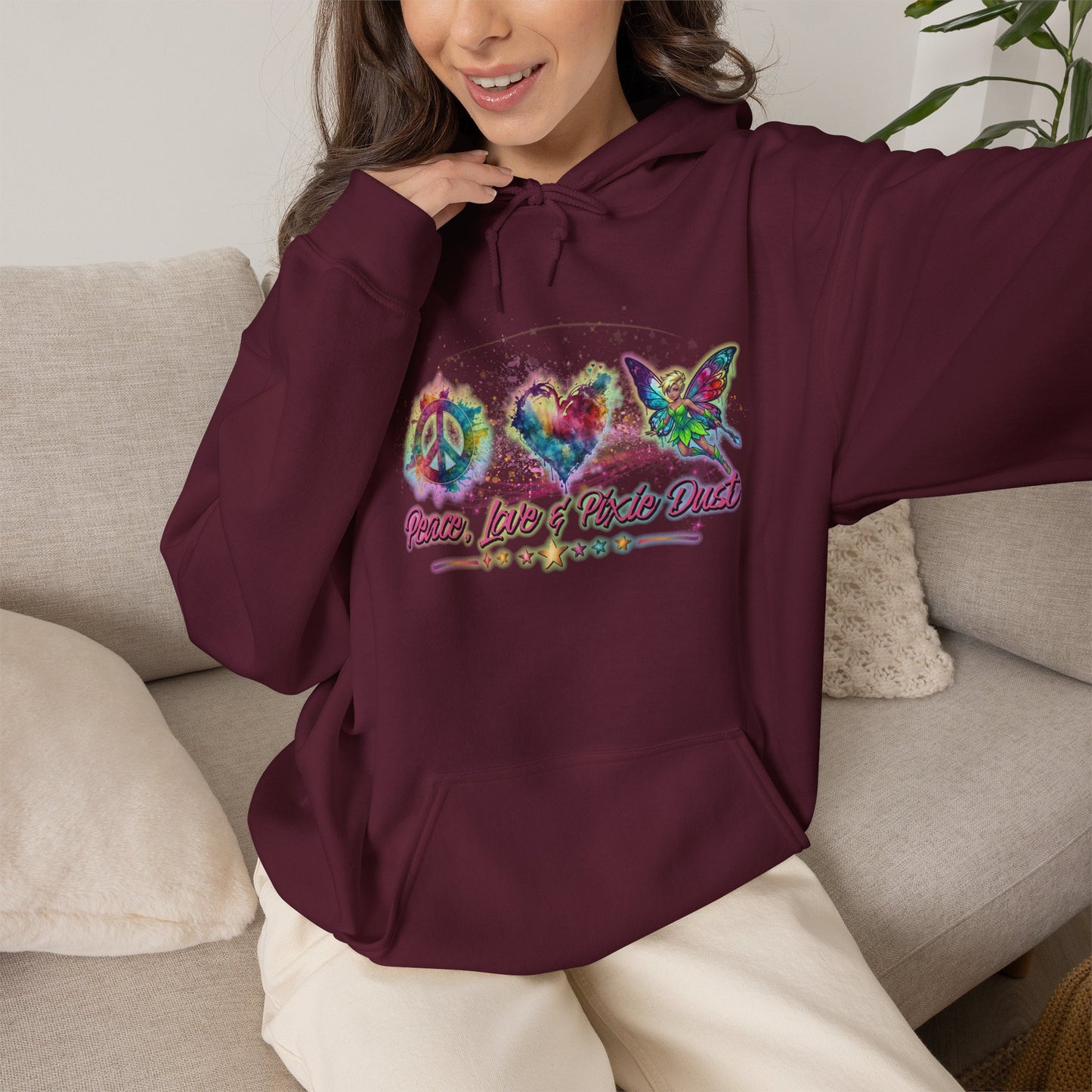 Peace, Love & Pixie Dust Fantasy Pullover Hoodie