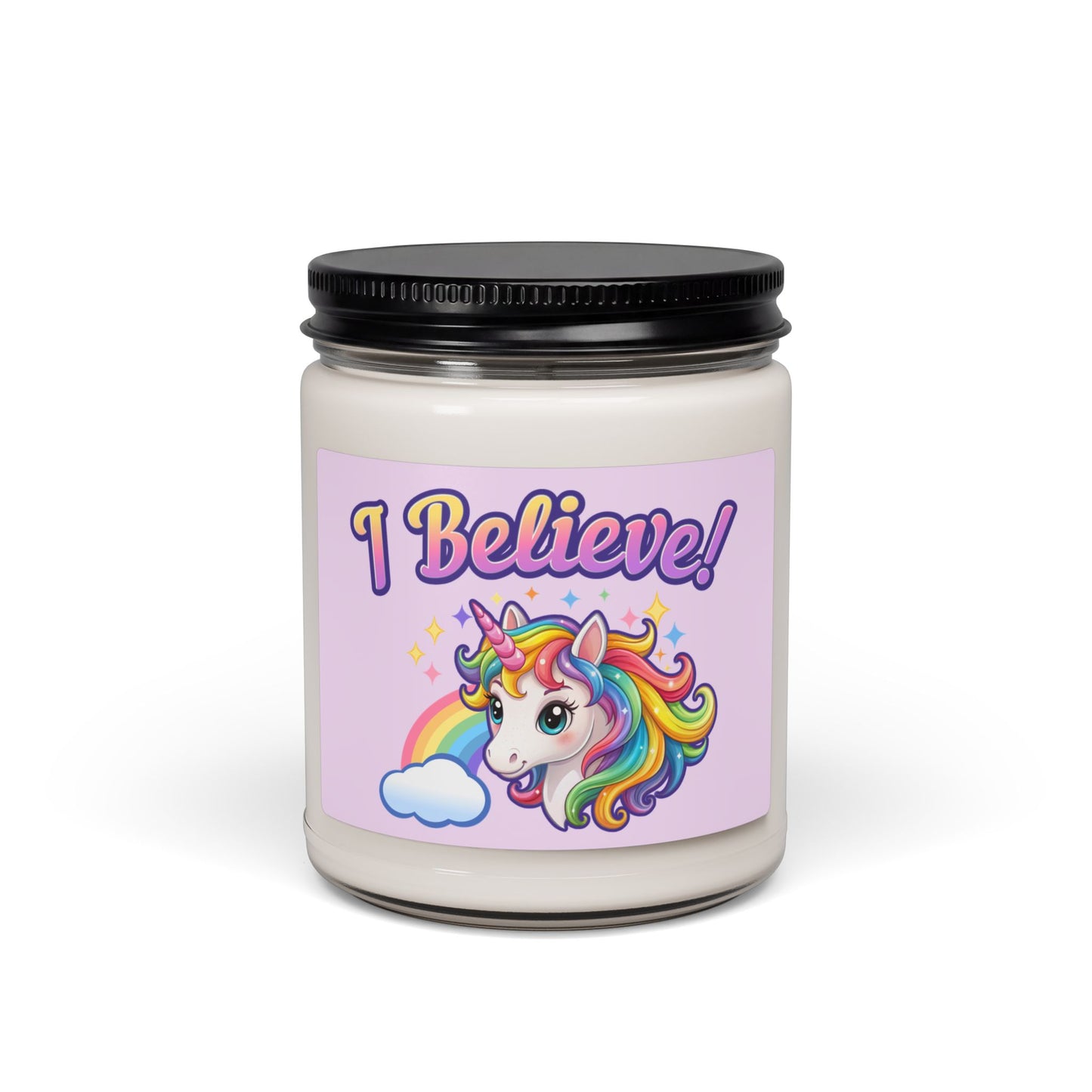 I Believe! Unicorn Scented Soy Candle | Magical Fantasy Home Decor Gift