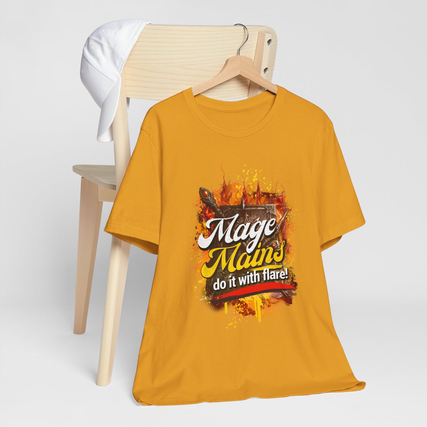 Mage Mains Tee — "Do It With Flare!" Fantasy Gamer Spellcaster T-Shirt