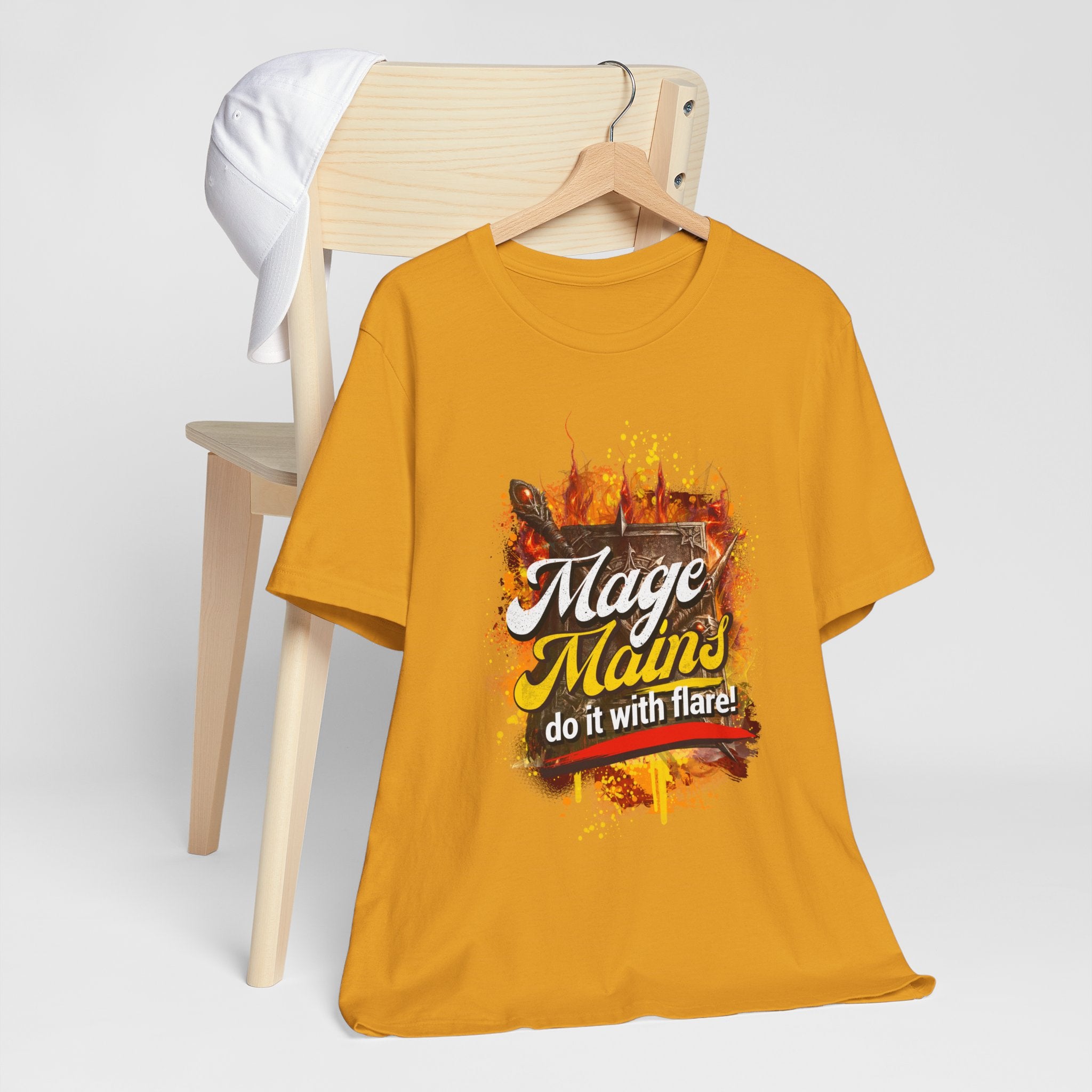 Mage Mains Tee — "Do It With Flare!" Fantasy Gamer Spellcaster T-Shirt