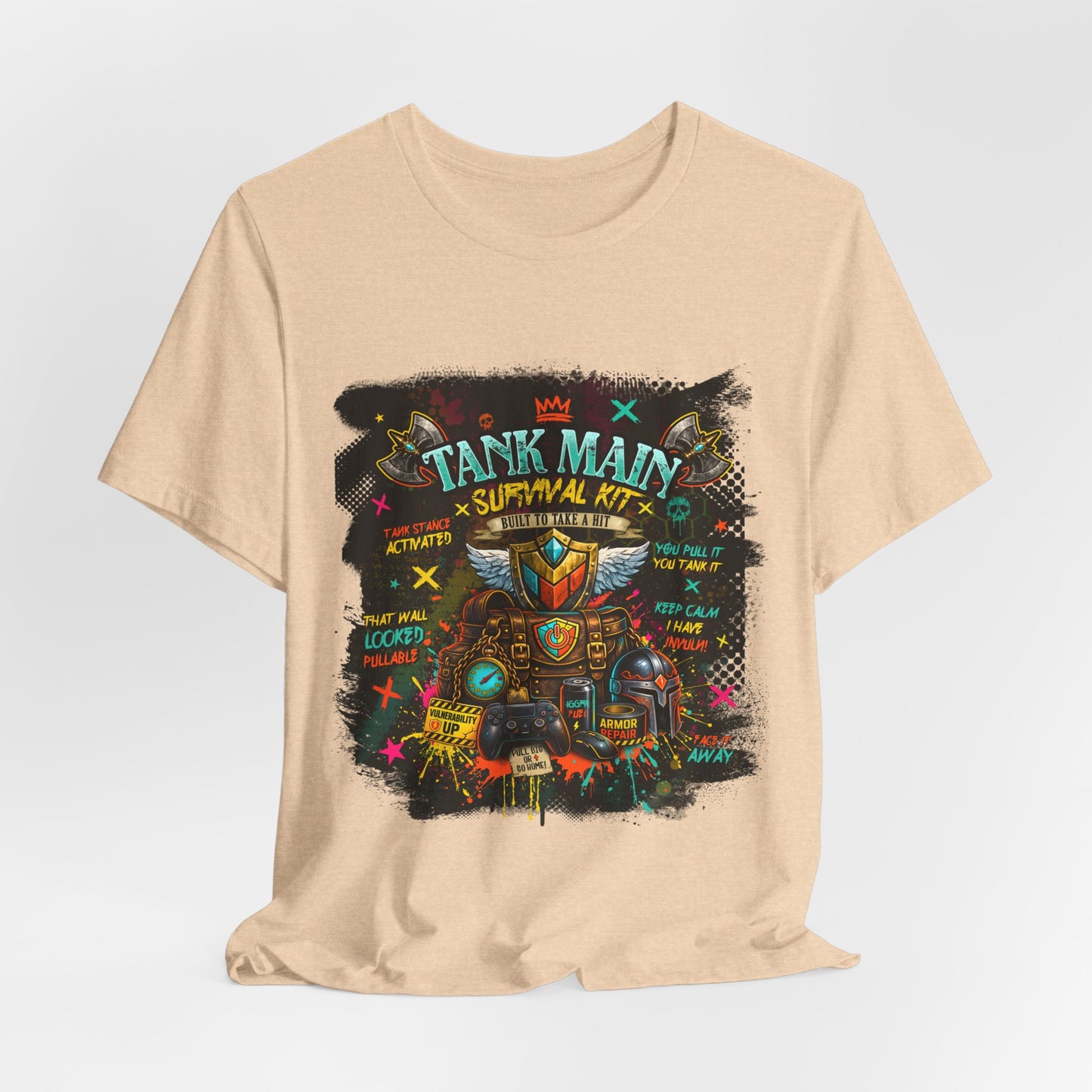 Tank Main Survival Kit – MMORPG Gamer T-Shirt