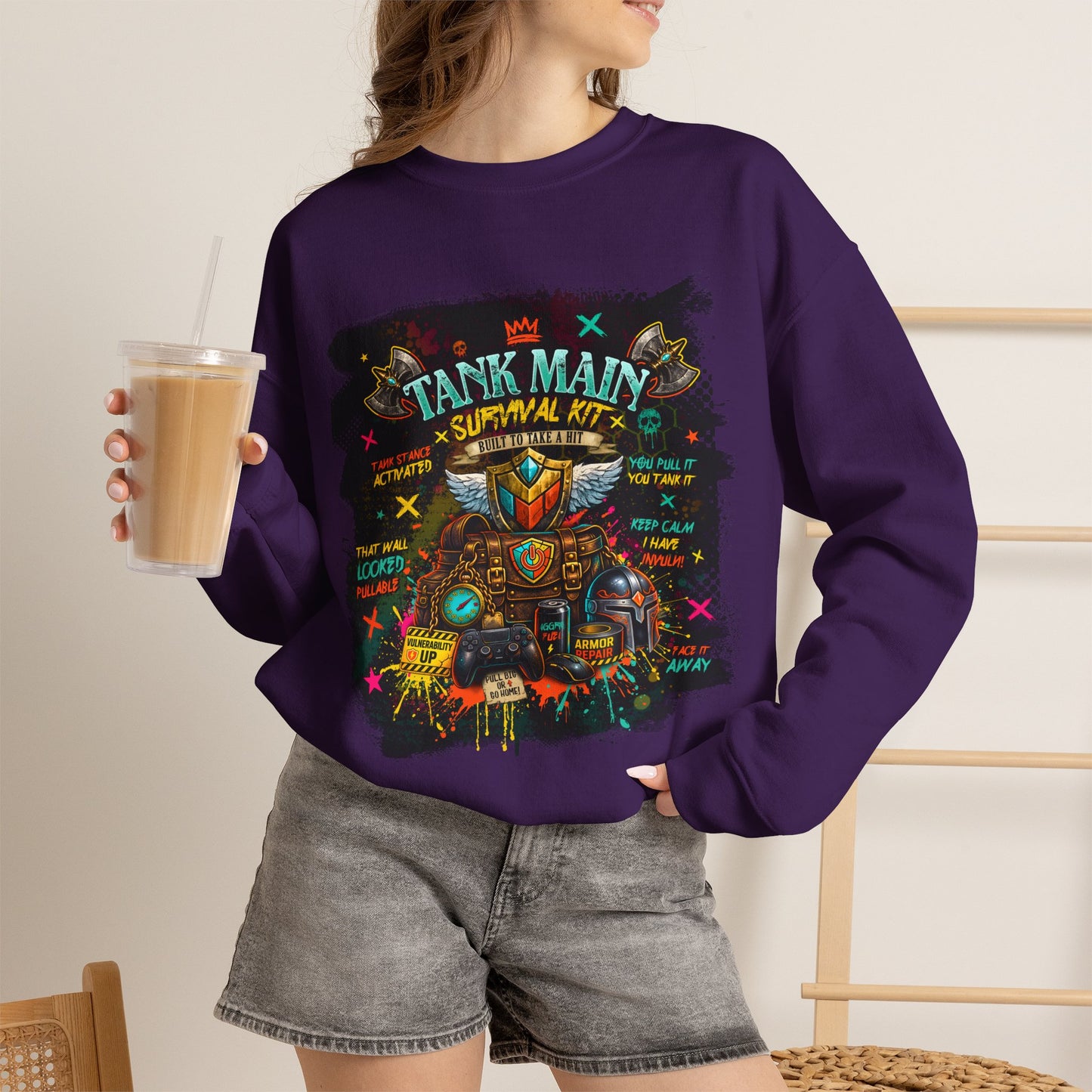 Tank Main Survival Kit | Fantasy Gamer Sweatshirt