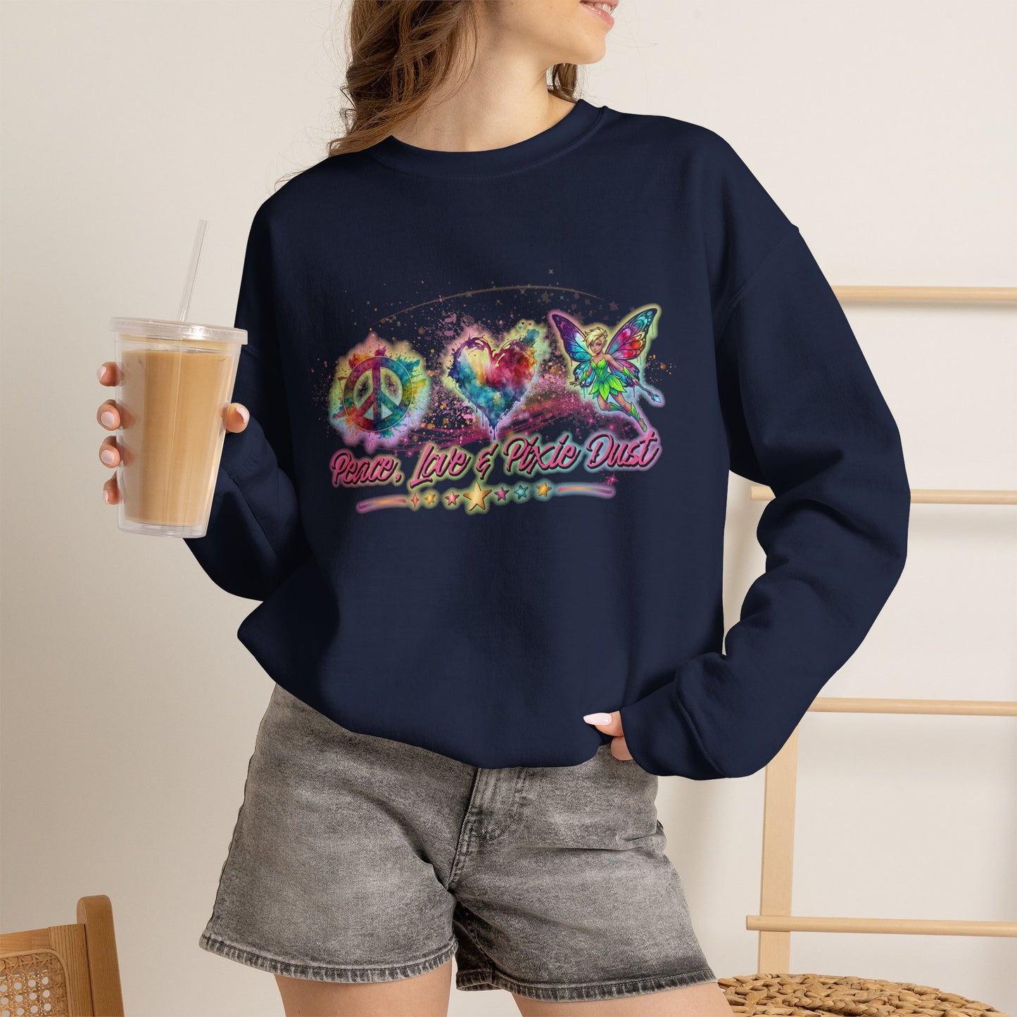 Peace, Love & Pixie Dust Fantasy Crewneck Sweatshirt