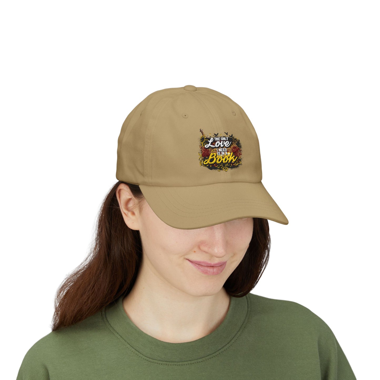 The Only Love I Need Is in a Book Dad Cap | BookTok Embroidered Hat