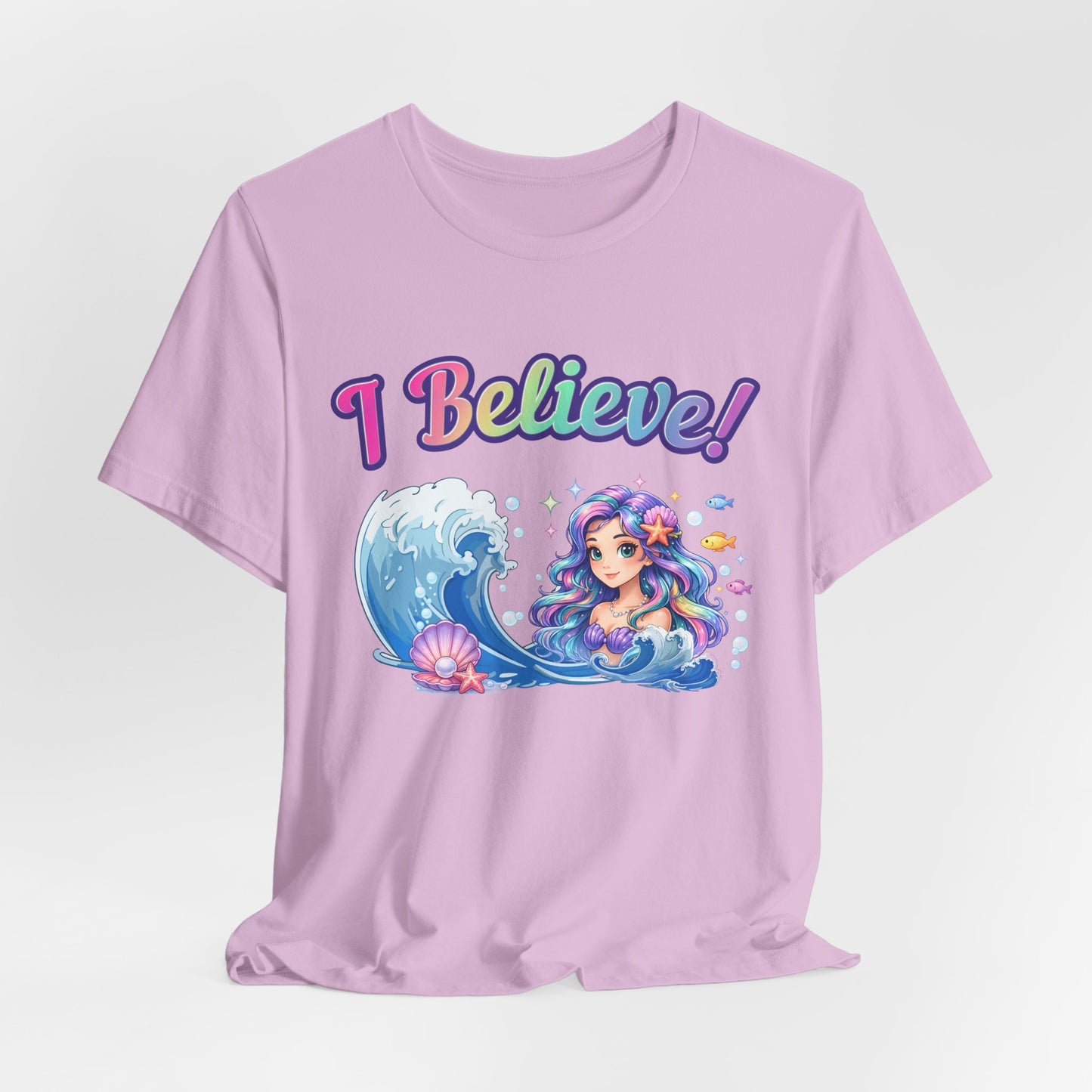 I Believe! Mermaid Fantasy T-Shirt | Magical Ocean Mythical Creature Graphic Tee