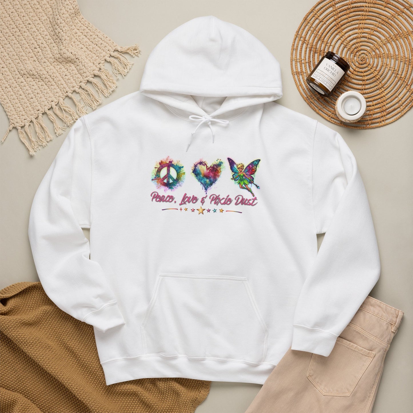 Peace, Love & Pixie Dust Fantasy Pullover Hoodie