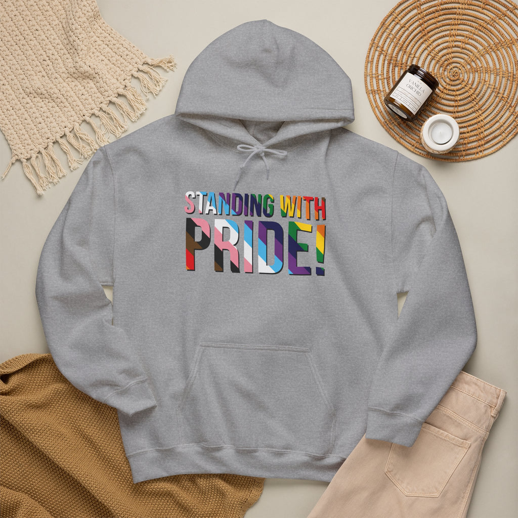 Standing With Pride Hoodie — Rainbow LGBTQ+ Ally Sweatshirt