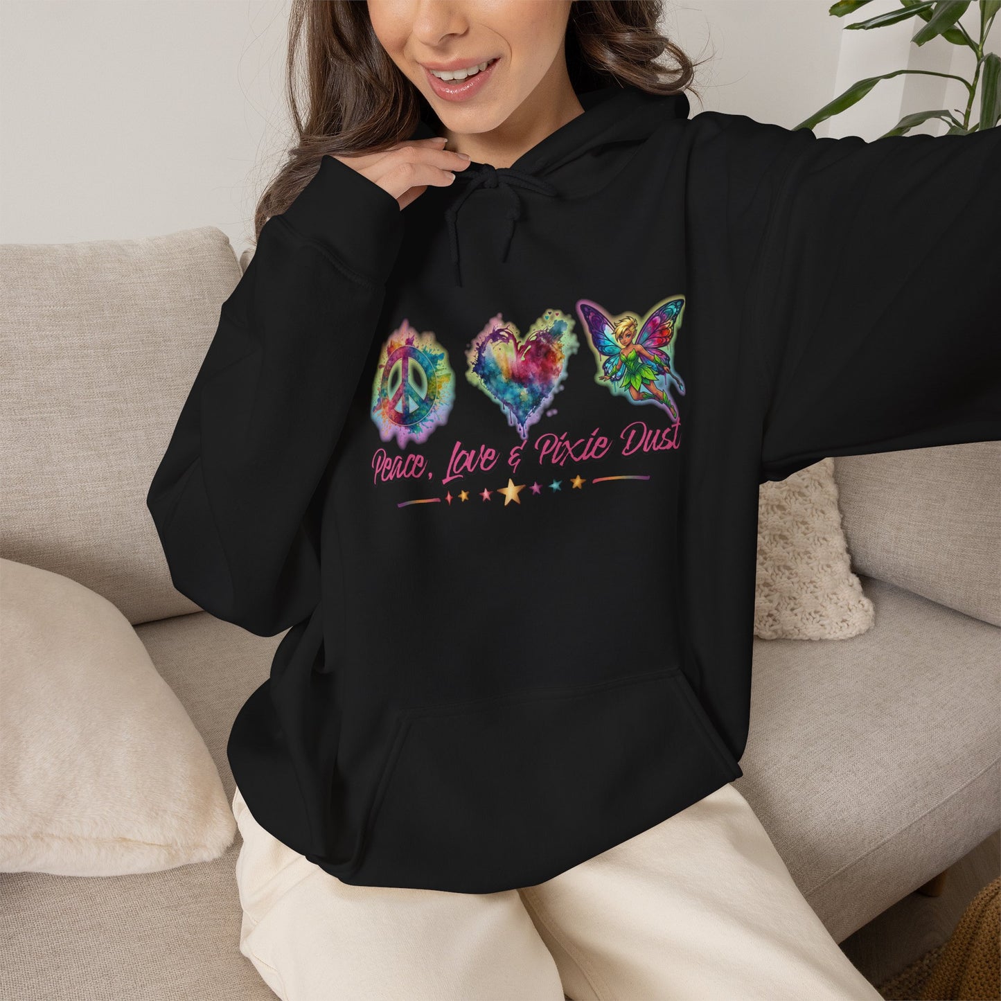 Peace, Love & Pixie Dust Fantasy Pullover Hoodie