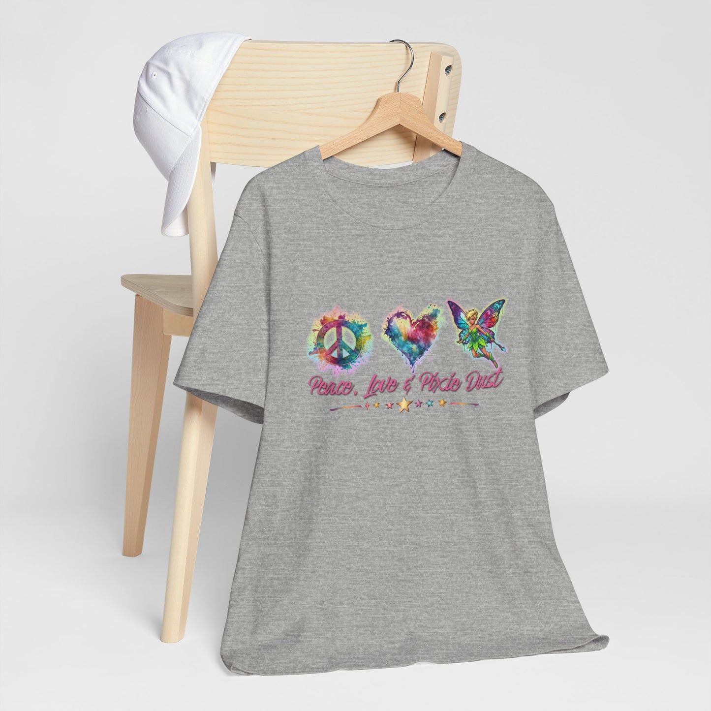Peace, Love & Pixie Dust Watercolor Fantasy T-Shirt