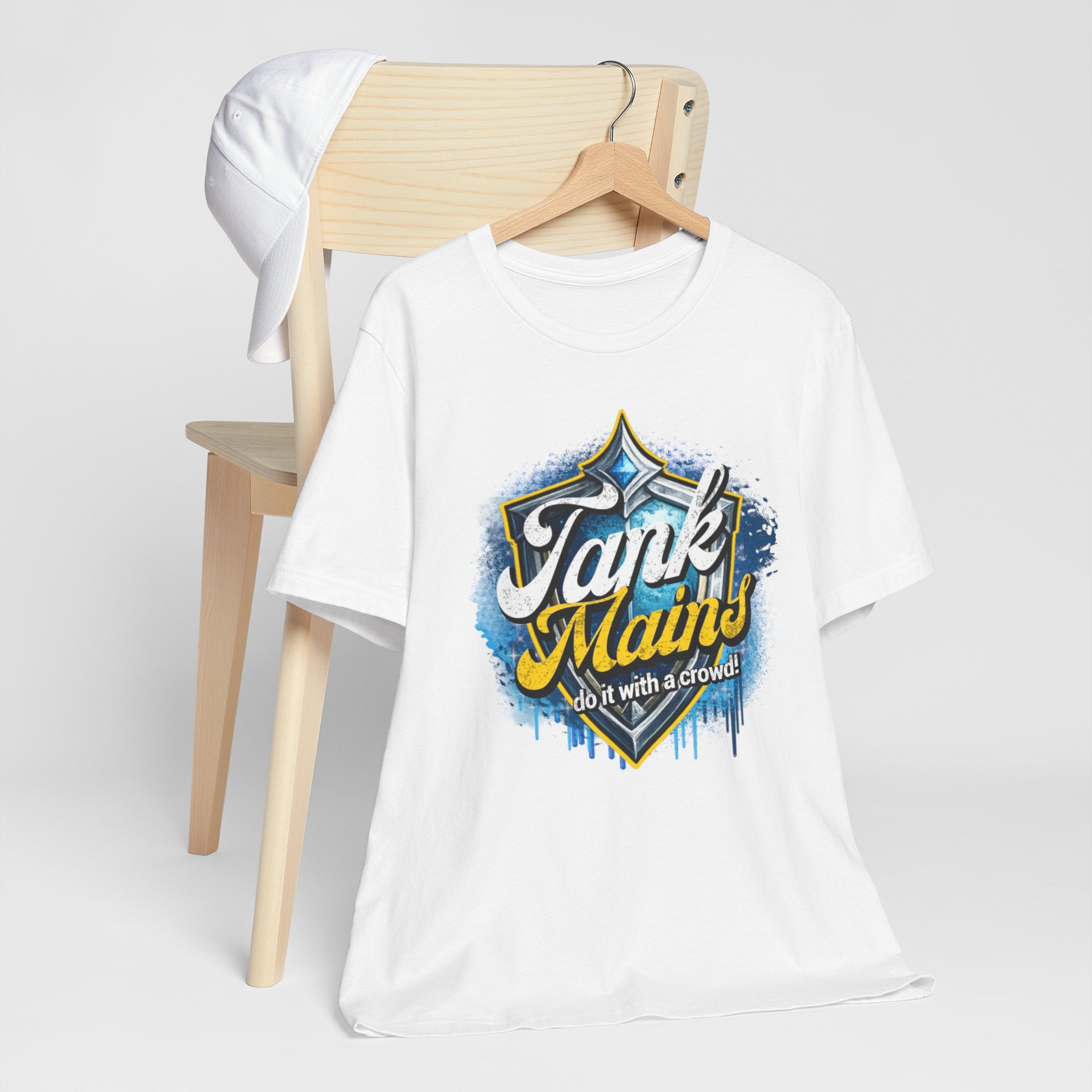 Tank Mains Gaming T‑Shirt — "Do It With a Crowd" Retro Esports Tee