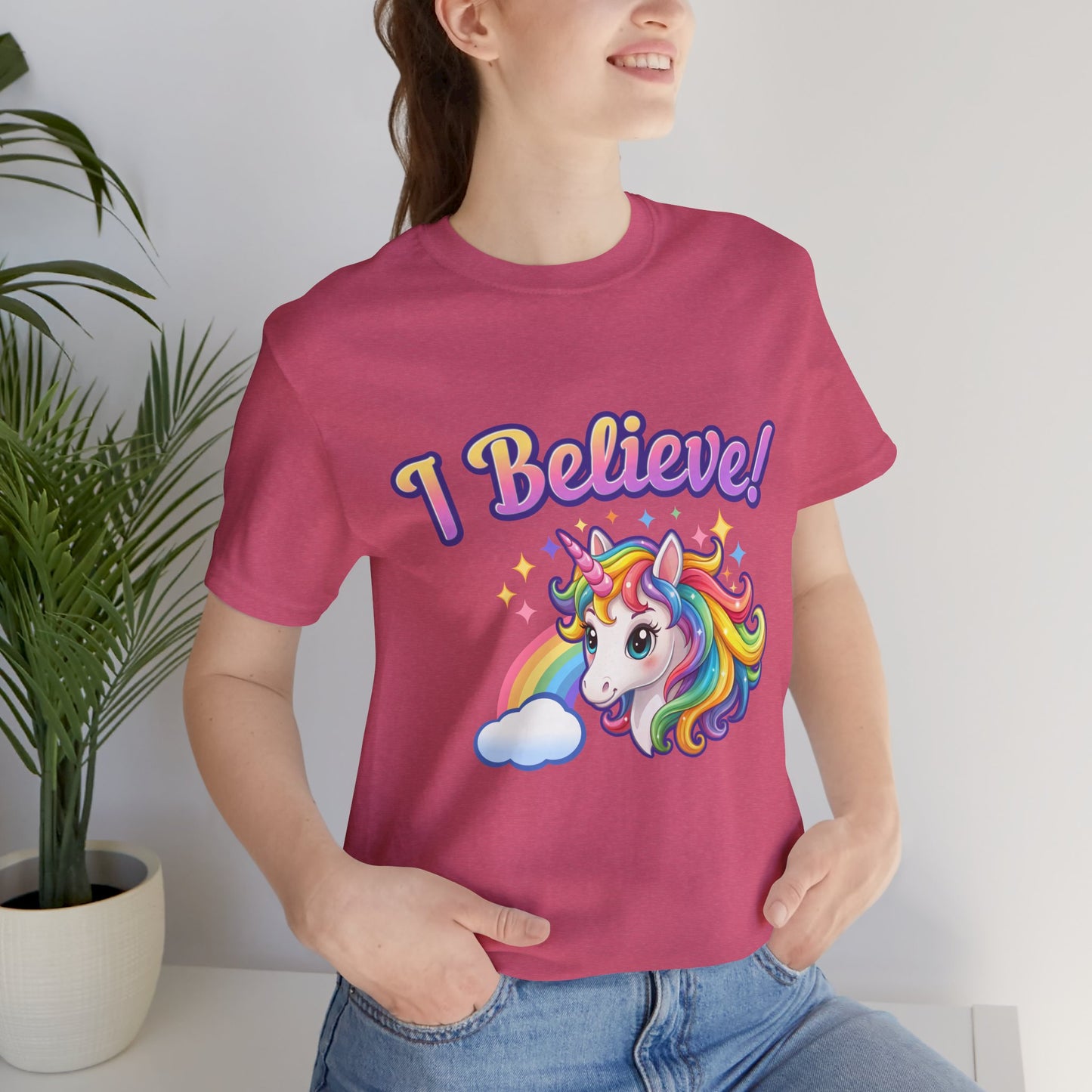 I Believe! Unicorn Fantasy T-Shirt | Magical Rainbow Mythical Creature Graphic Tee