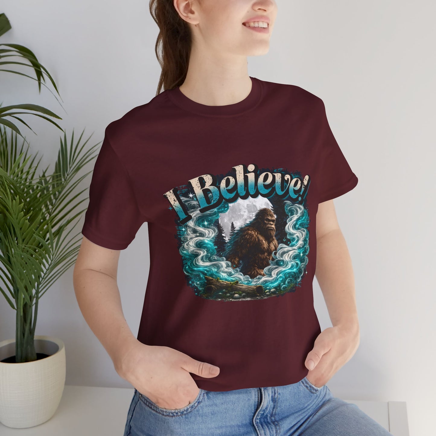 I Believe! Bigfoot T-Shirt | Sasquatch Cryptid Wilderness Graphic Tee