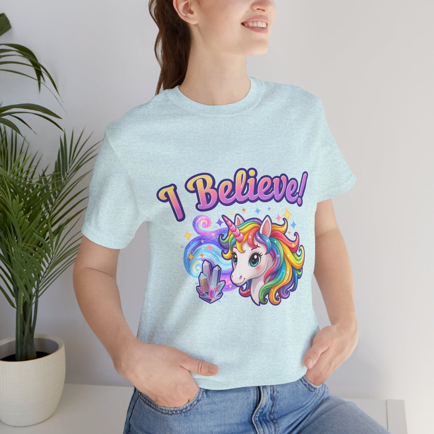 I Believe... Unicorn | Fantasy T-Shirt | Magical Rainbow Mythical Creature Graphic Tee