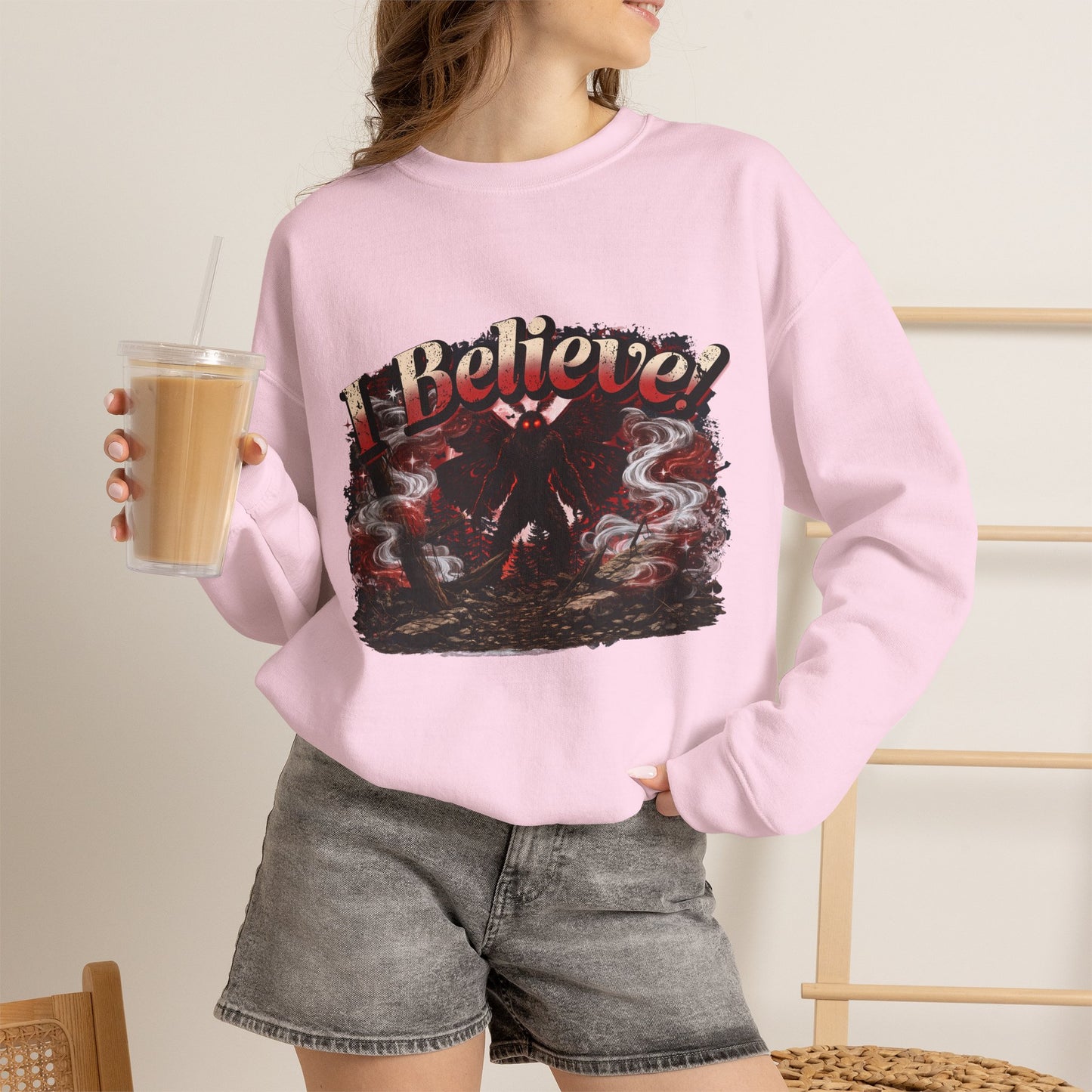 I Believe... Mothman Crewneck Sweatshirt