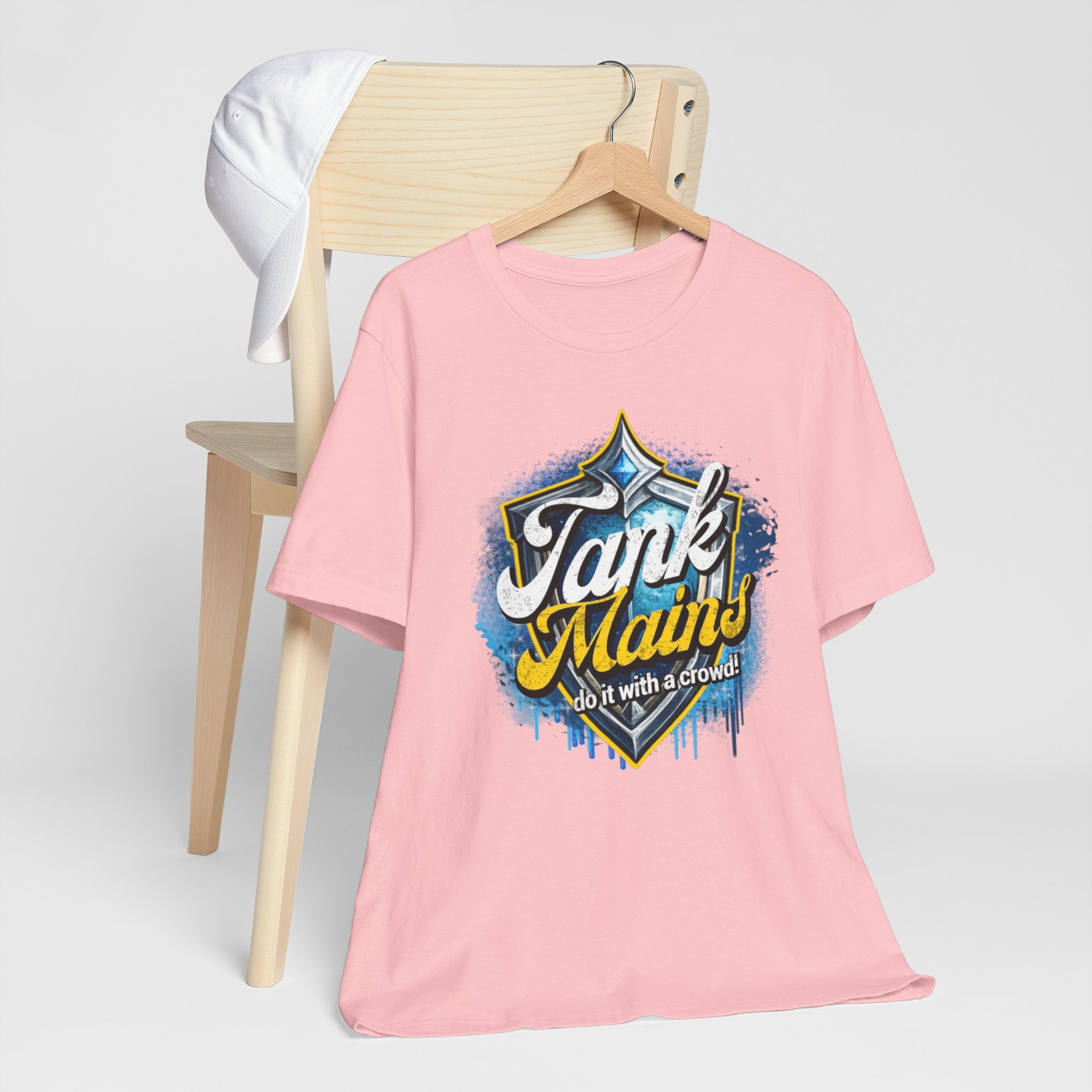 Tank Mains Gaming T‑Shirt — "Do It With a Crowd" Retro Esports Tee