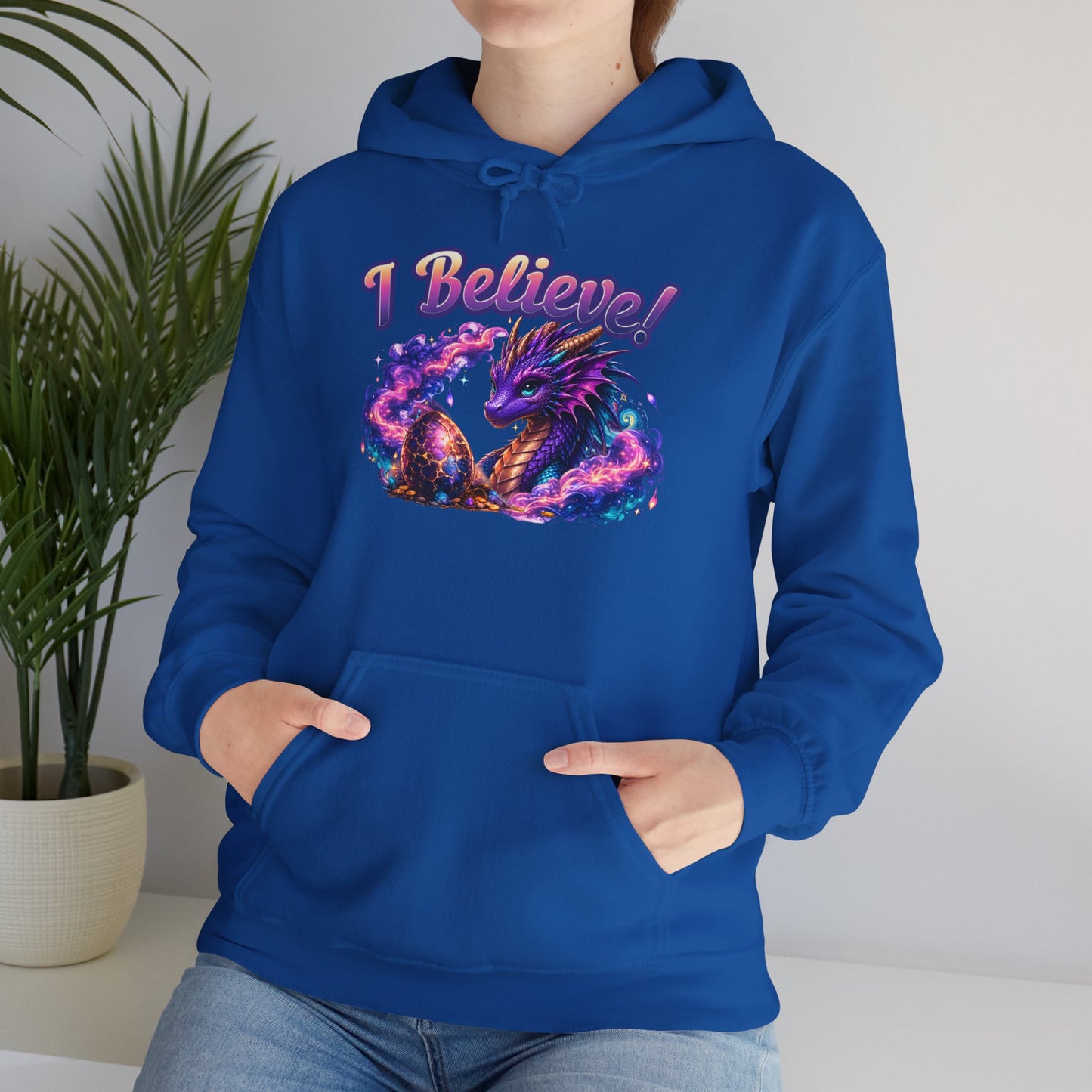 I Believe! Dragon Hoodie | Magical Fantasy Dragon Egg Mythical Creature Pullover