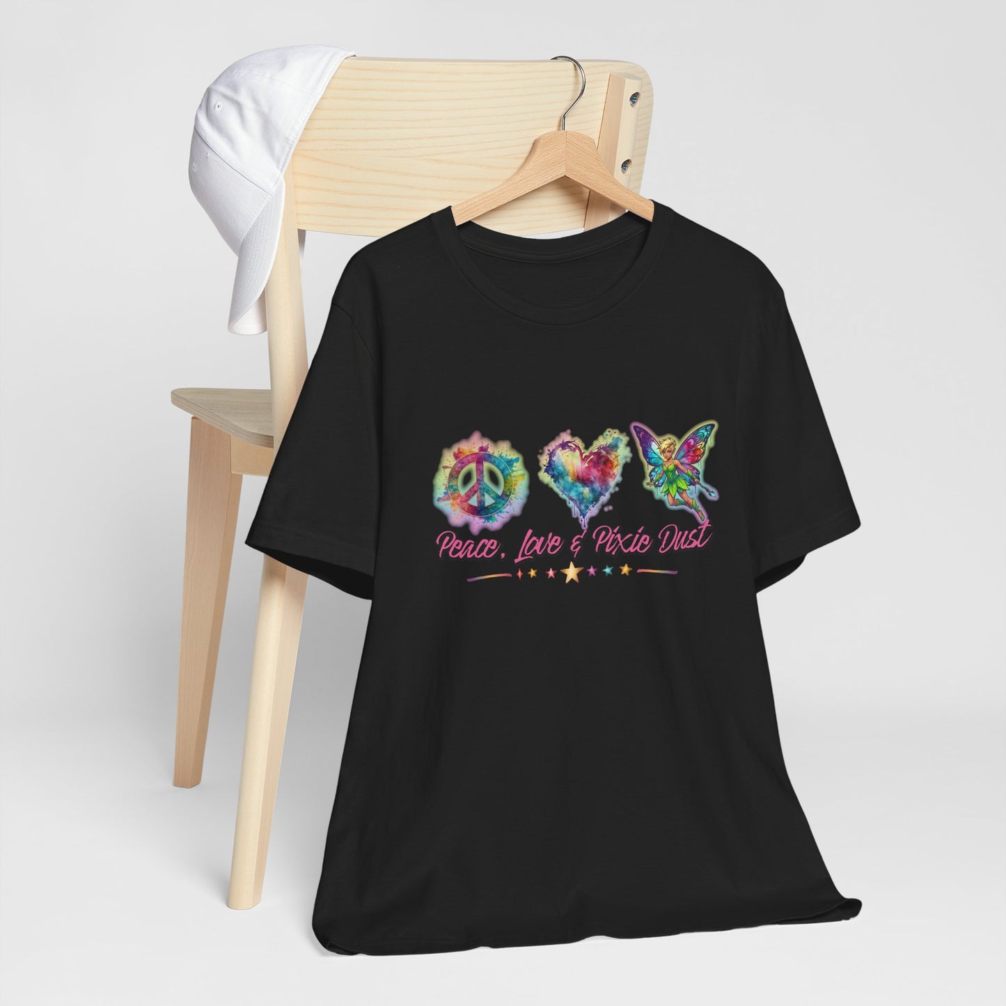 Peace, Love & Pixie Dust Watercolor Fantasy T-Shirt