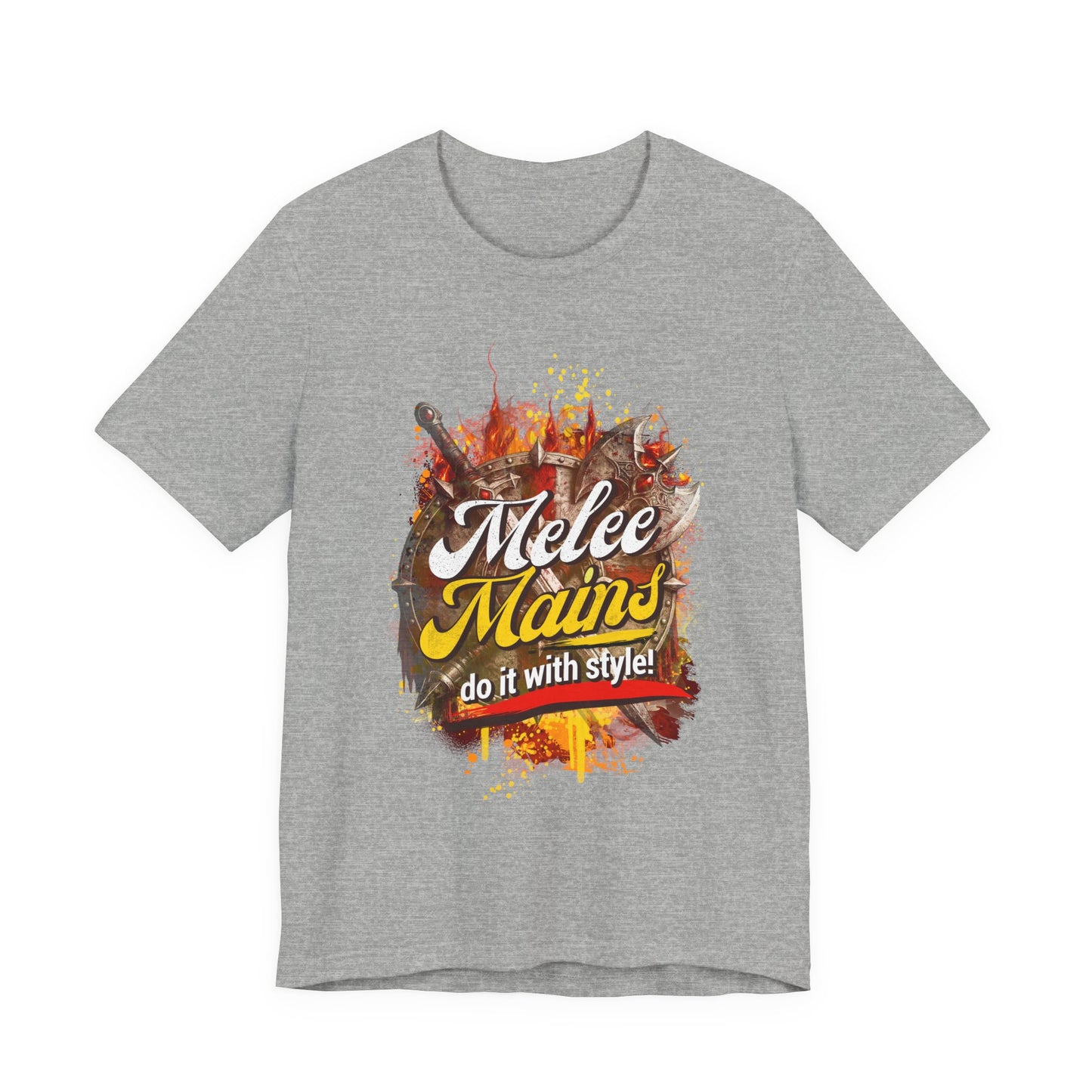 Melee Mains Graphic Tee — “Melee Mains do it with style!” Gamer T‑Shirt