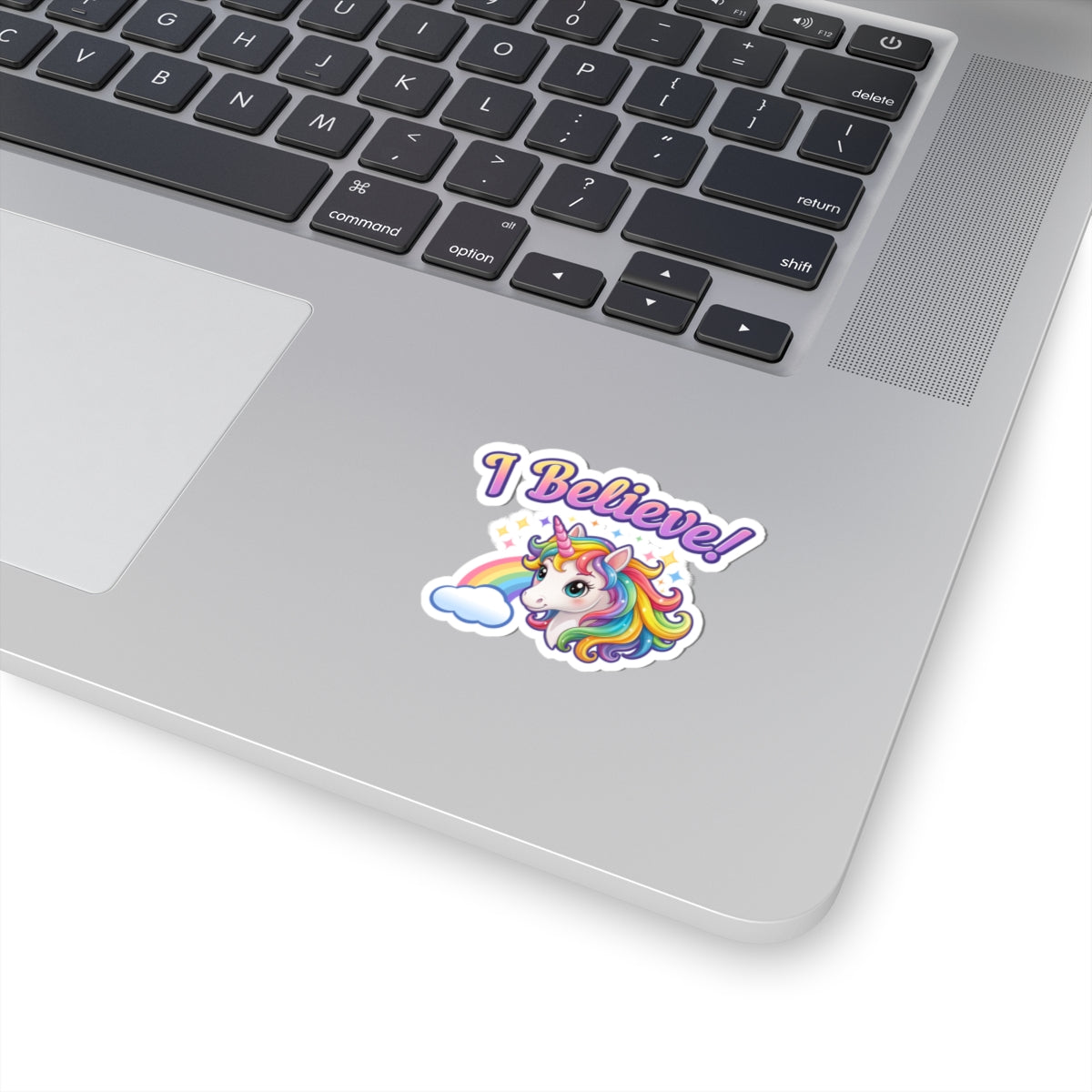 I Believe! Unicorn Vinyl Sticker | Colorful Fantasy Mythical Creature Decal