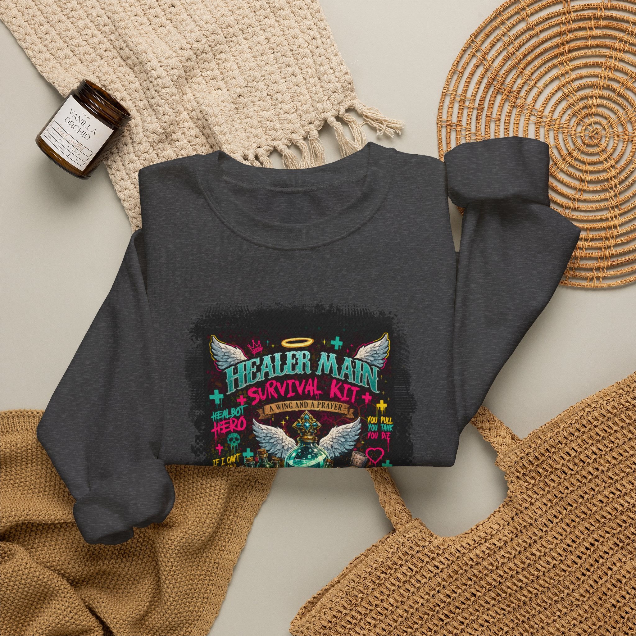 Healer Main Survival Kit | Fantasy Gamer Sweatshirt