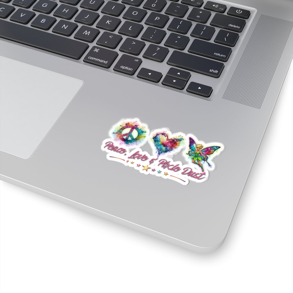 Peace, Love & Pixie Dust Fantasy Watercolor Vinyl Sticker