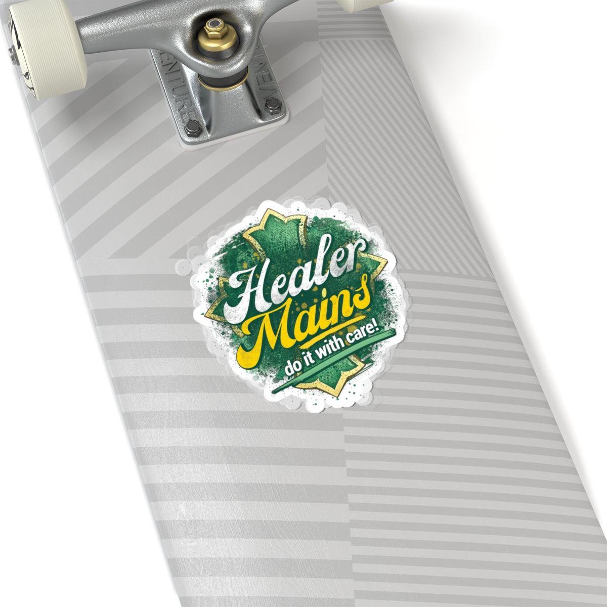 Healer Mains Kiss-Cut Sticker — "Do It With Care" Gaming Medic Decal