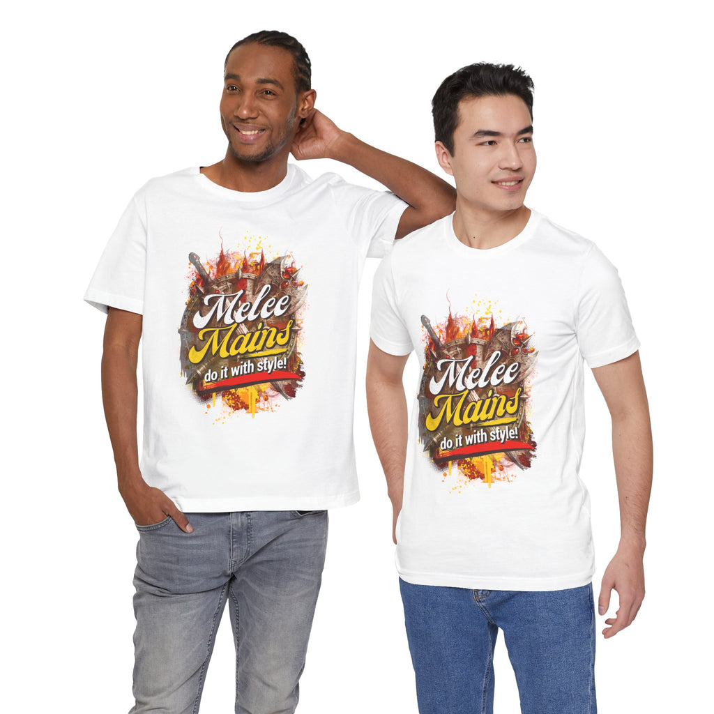 Melee Mains Graphic Tee — “Melee Mains do it with style!” Gamer T‑Shirt