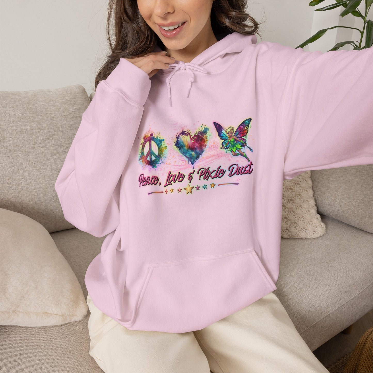 Peace, Love & Pixie Dust Fantasy Pullover Hoodie