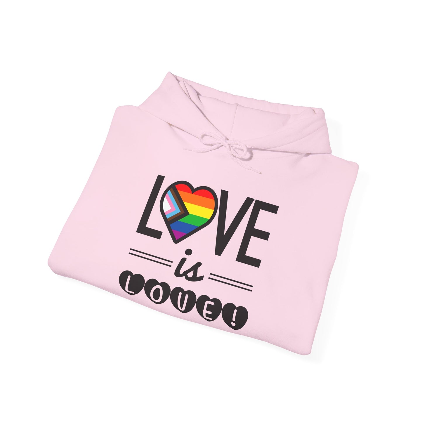 Love Is Love Hoodie — Rainbow Heart Pride Pullover