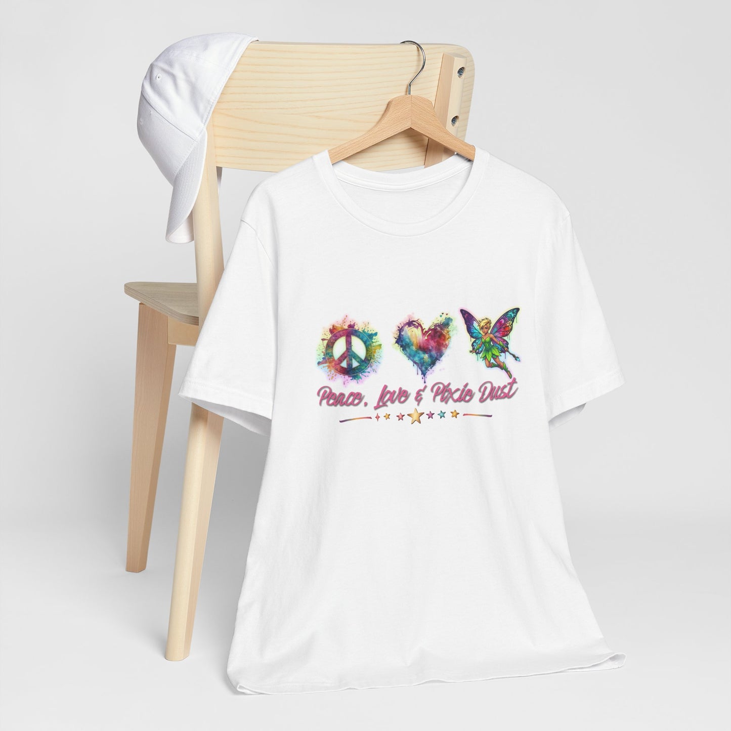 Peace, Love & Pixie Dust Watercolor Fantasy T-Shirt
