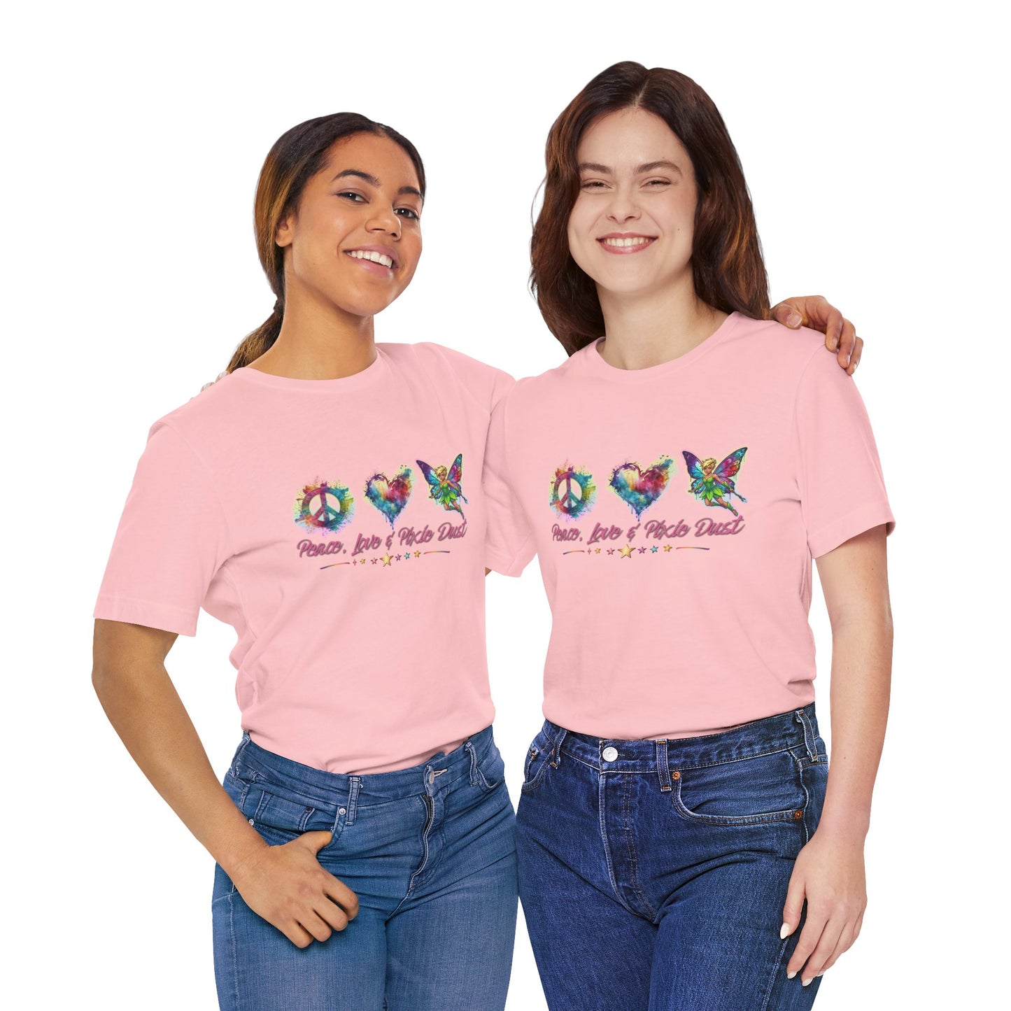 Peace, Love & Pixie Dust Watercolor Fantasy T-Shirt